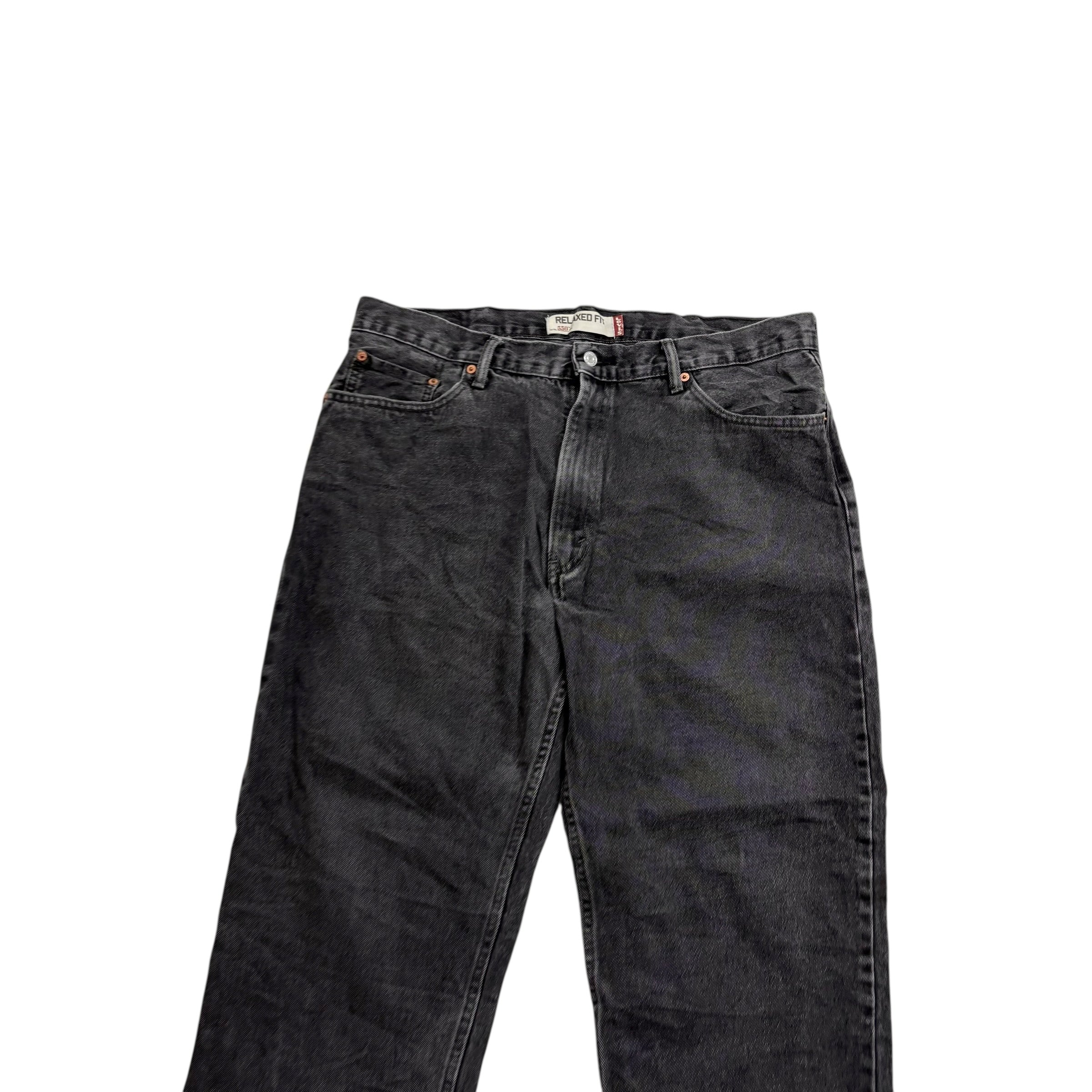 Levis 550 Jeans W40 L30 Mens Black Baggy Relaxed Straight Fit Vintage Denim