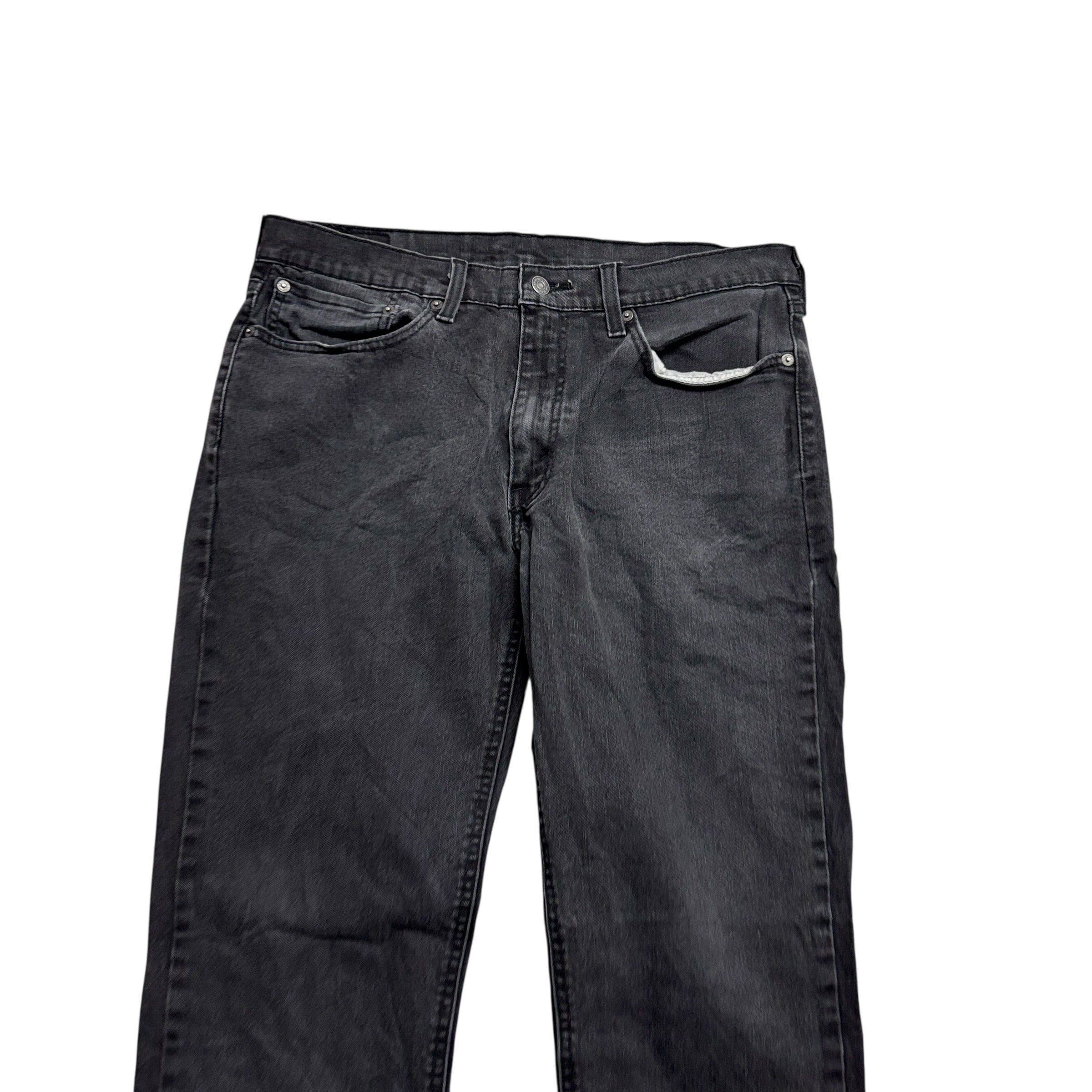 Levis 541 Jeans W34 L33 Mens Black Athletic Tapered Fit Stretch Denim