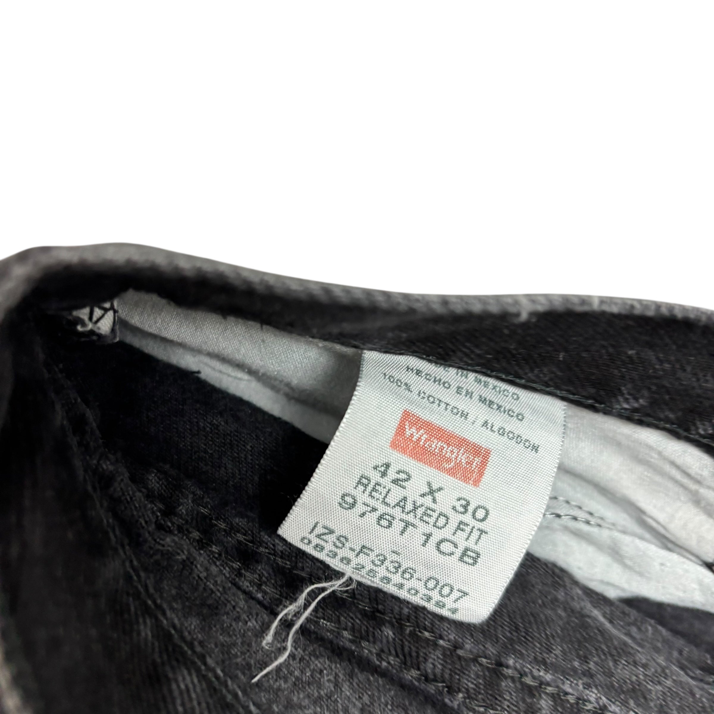 Wrangler Jeans W40 L30 Mens Black Baggy Relaxed Straight Fit Denim (F)