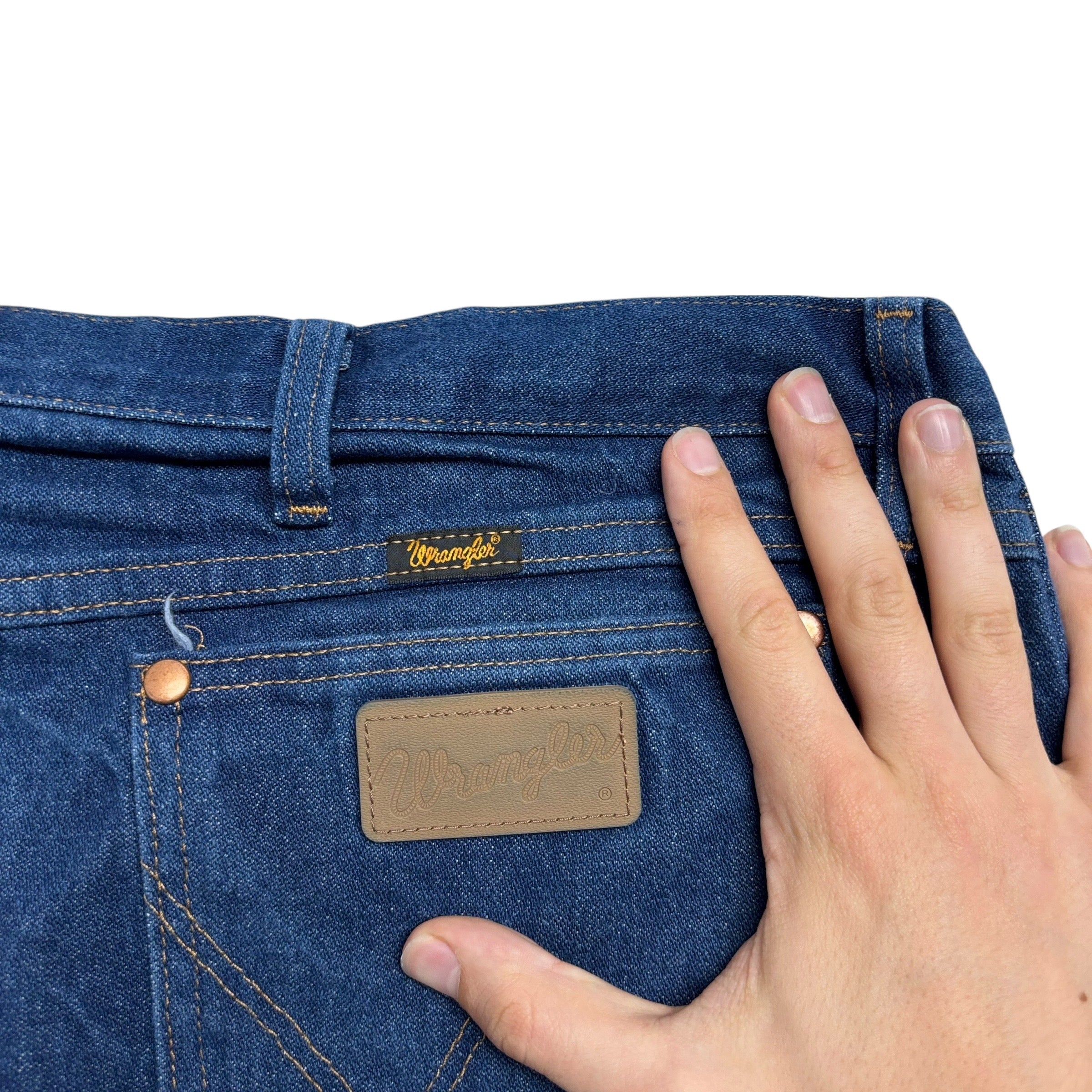 Wrangler Jeans Cowboy Cut W50 L34 Mens Dark Blue 13MWZ Original Fit Denim (E)