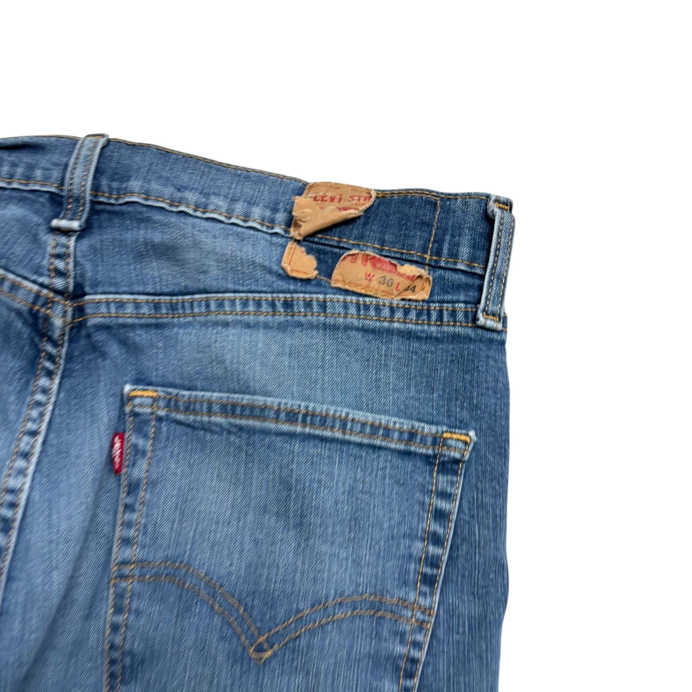 Levis 505 Jeans W34 L34 Mens Blue Regular Straight Fit Stretch Denim