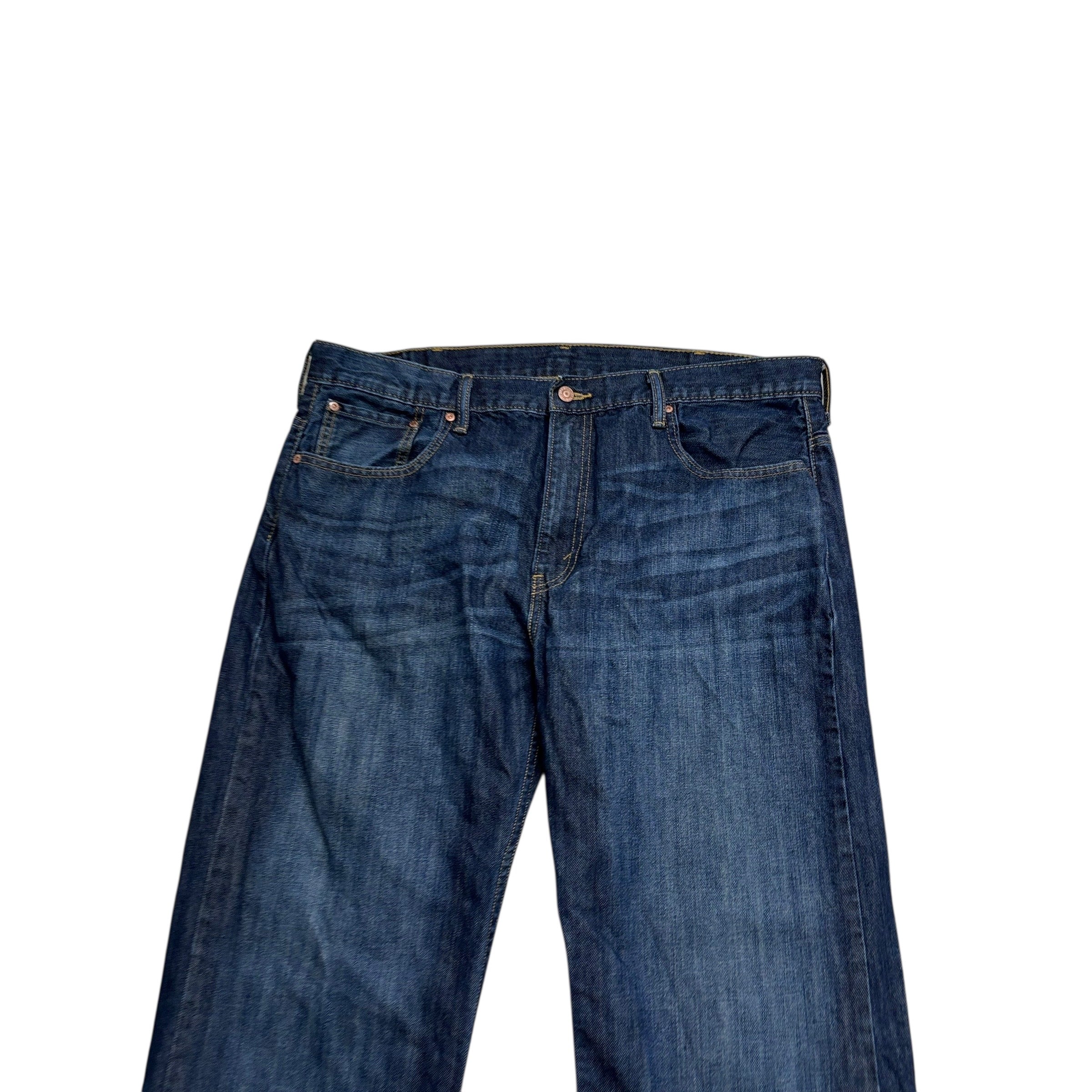 Levis 569 Jeans W38 L32 Mens Dark Blue Baggy Relaxed Straight Fit Denim (E)