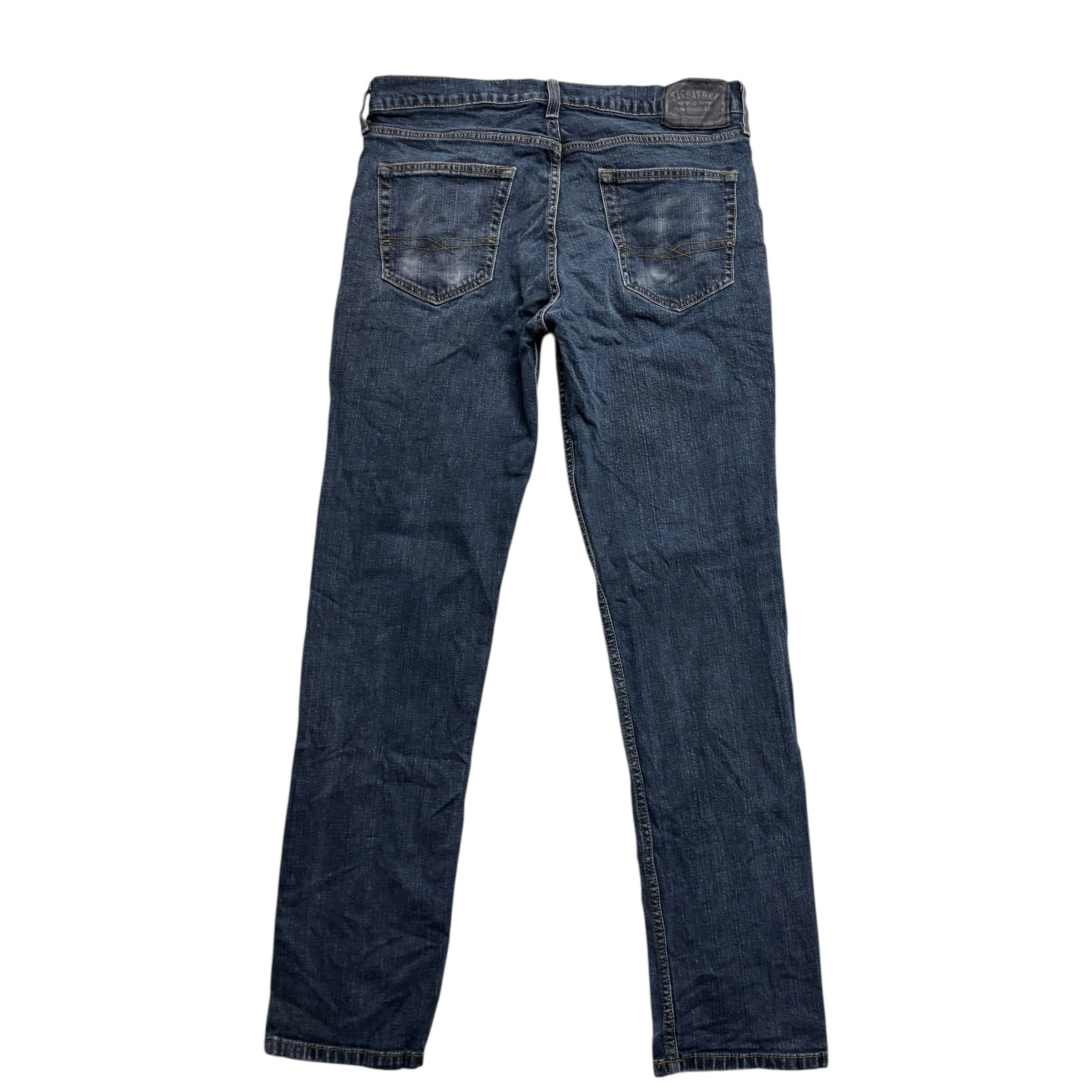 Levis Signature Jeans W34 L32 Mens Dark Blue Skinny Fit Stretch Vintage
