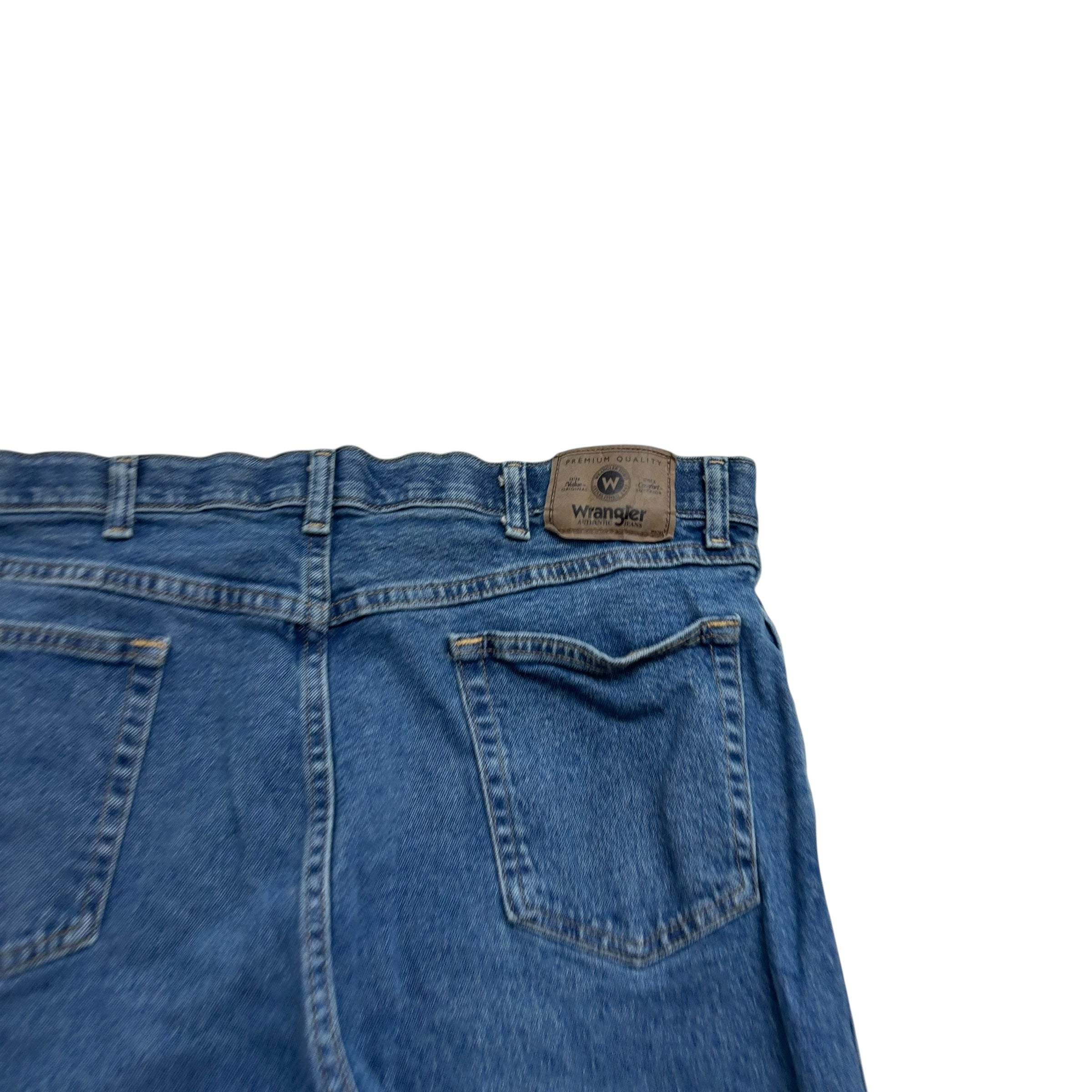 Wrangler Jeans W38 L29 Mens Mid Blue Regular Straight Fit Stretch Denim