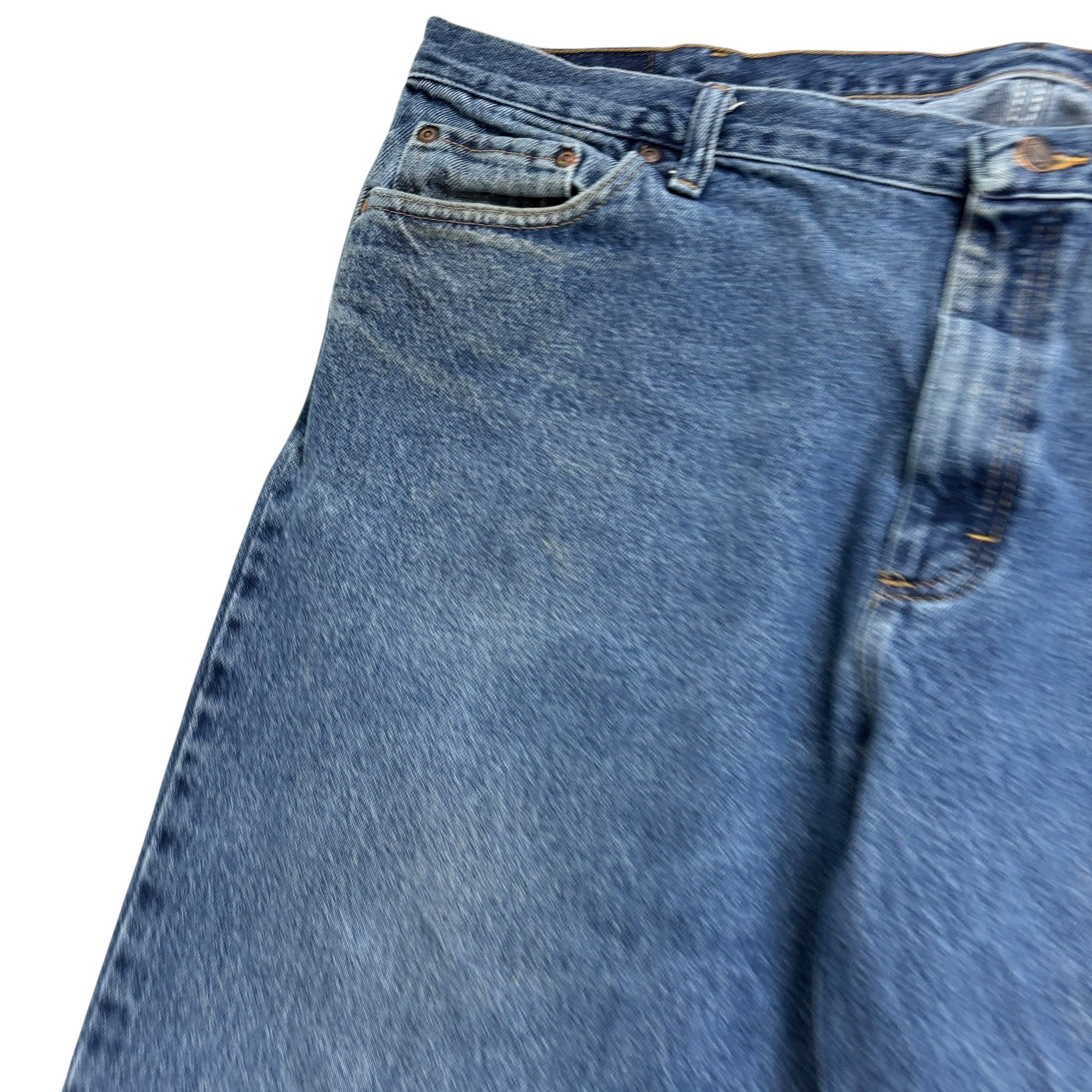 Wrangler Jeans W42 L29 Mens Mid Blue Relaxed Straight Fit Denim (F)