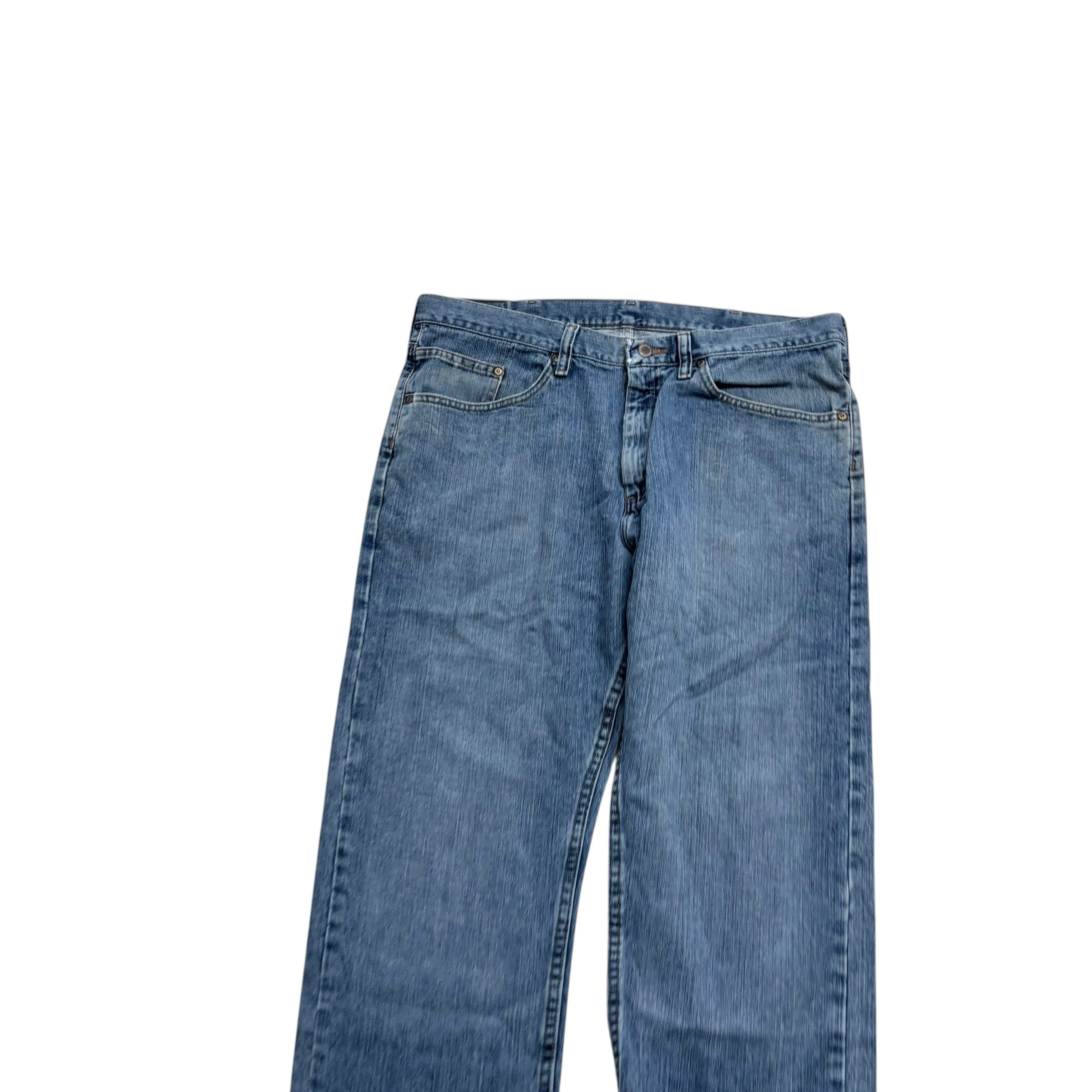 Wrangler Jeans W36 L30 Mens Mid Blue Regular Straight Fit Denim (F)