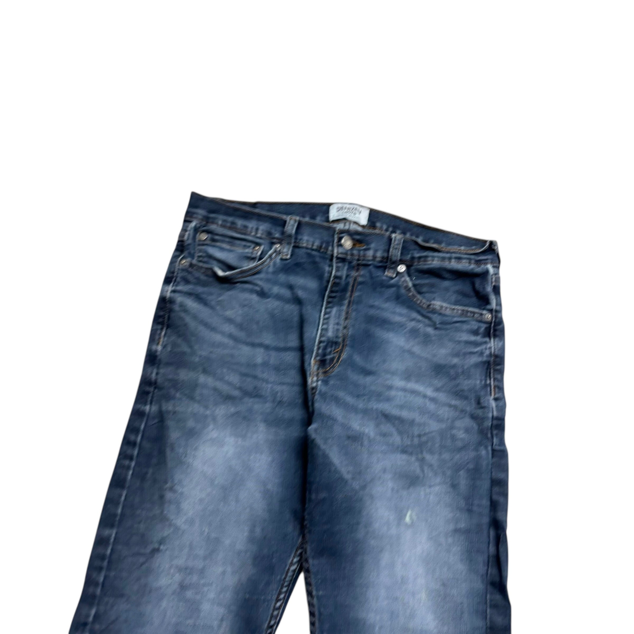 Levis Denizen Jeans W33 L32 Mens Mid Blue Slim Straight Fit Stretch Denim