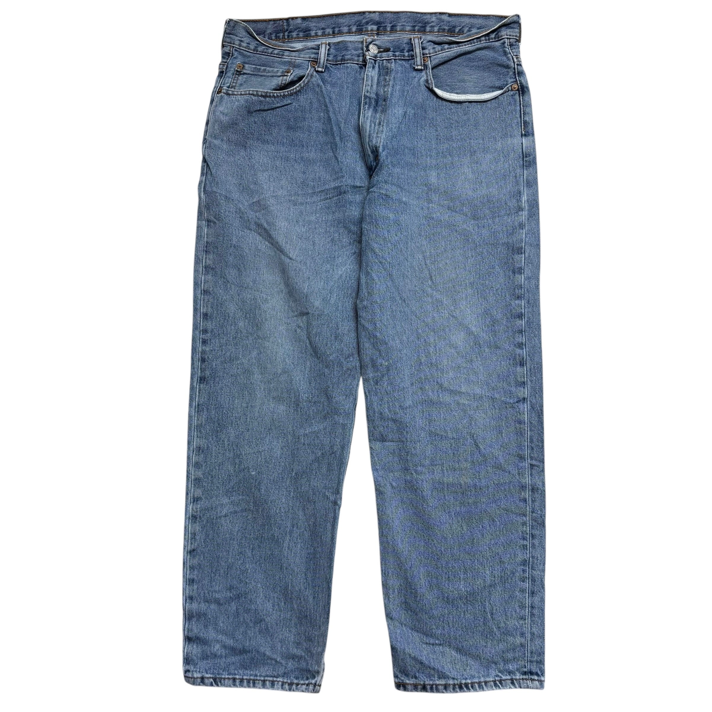 Levis 550 Jeans W38 L30 Mens Light Blue Baggy Relaxed Straight Fit Denim