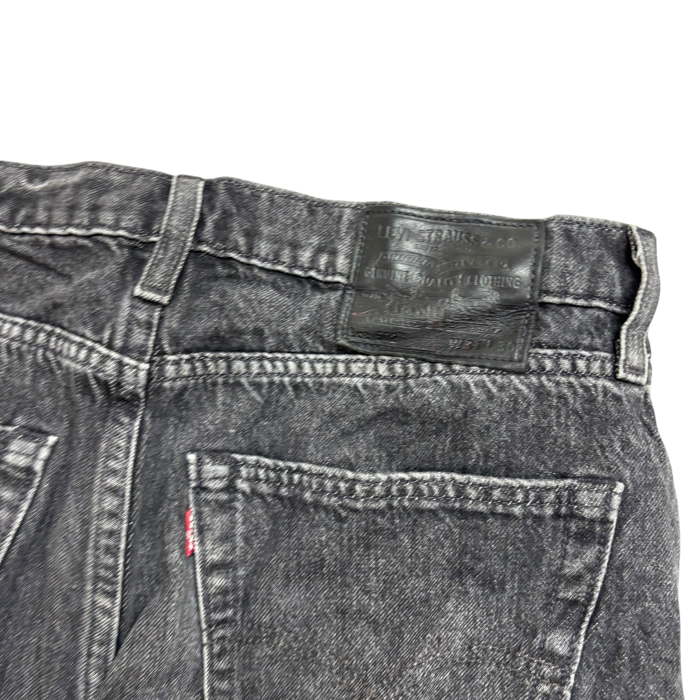 Levis 502 Jeans W31 L29 Mens Black Regular Tapered Fit Stretch Denim