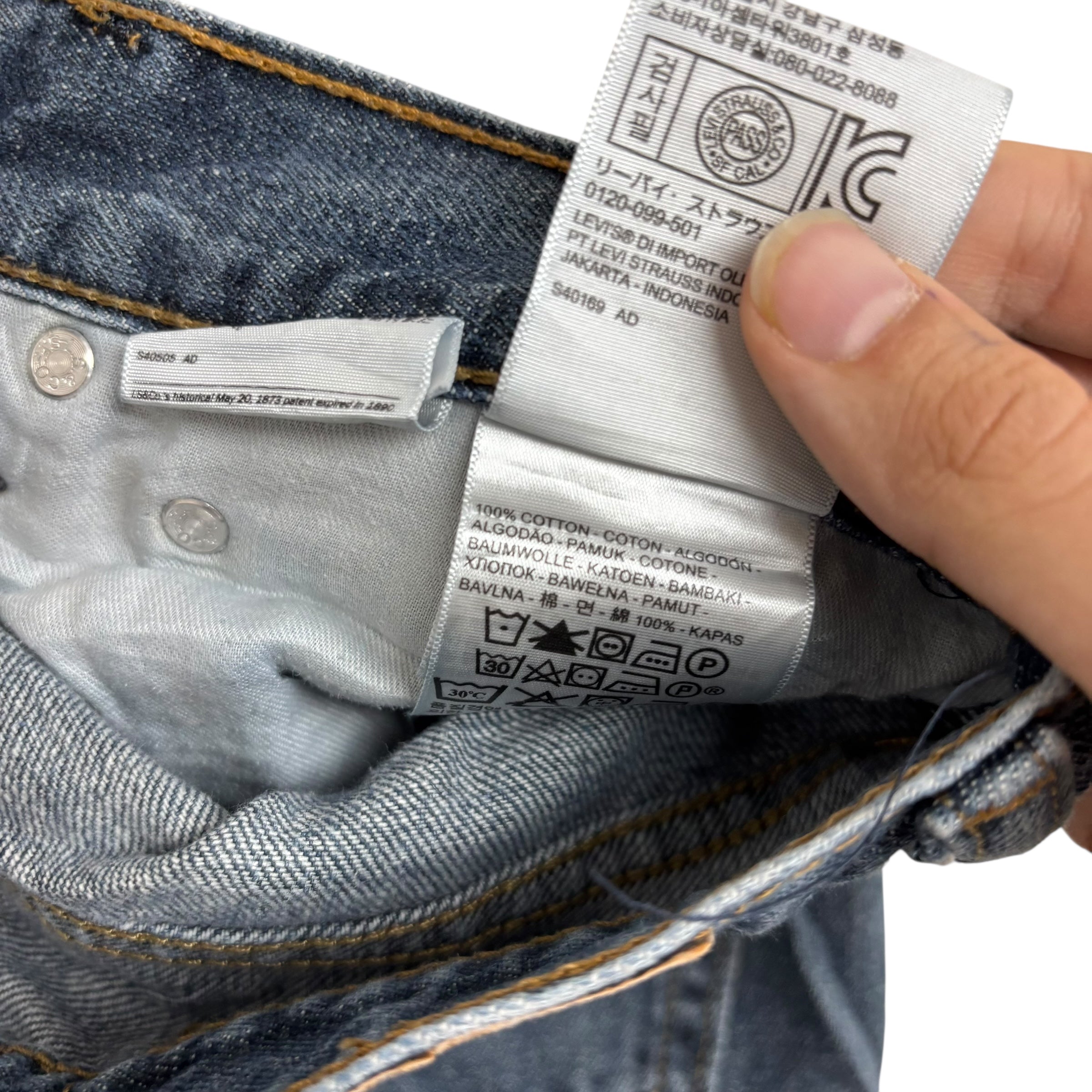 Levis 527 Jeans W34 L30 Mens Mid Blue Slim Bootcut Fit Denim (F)