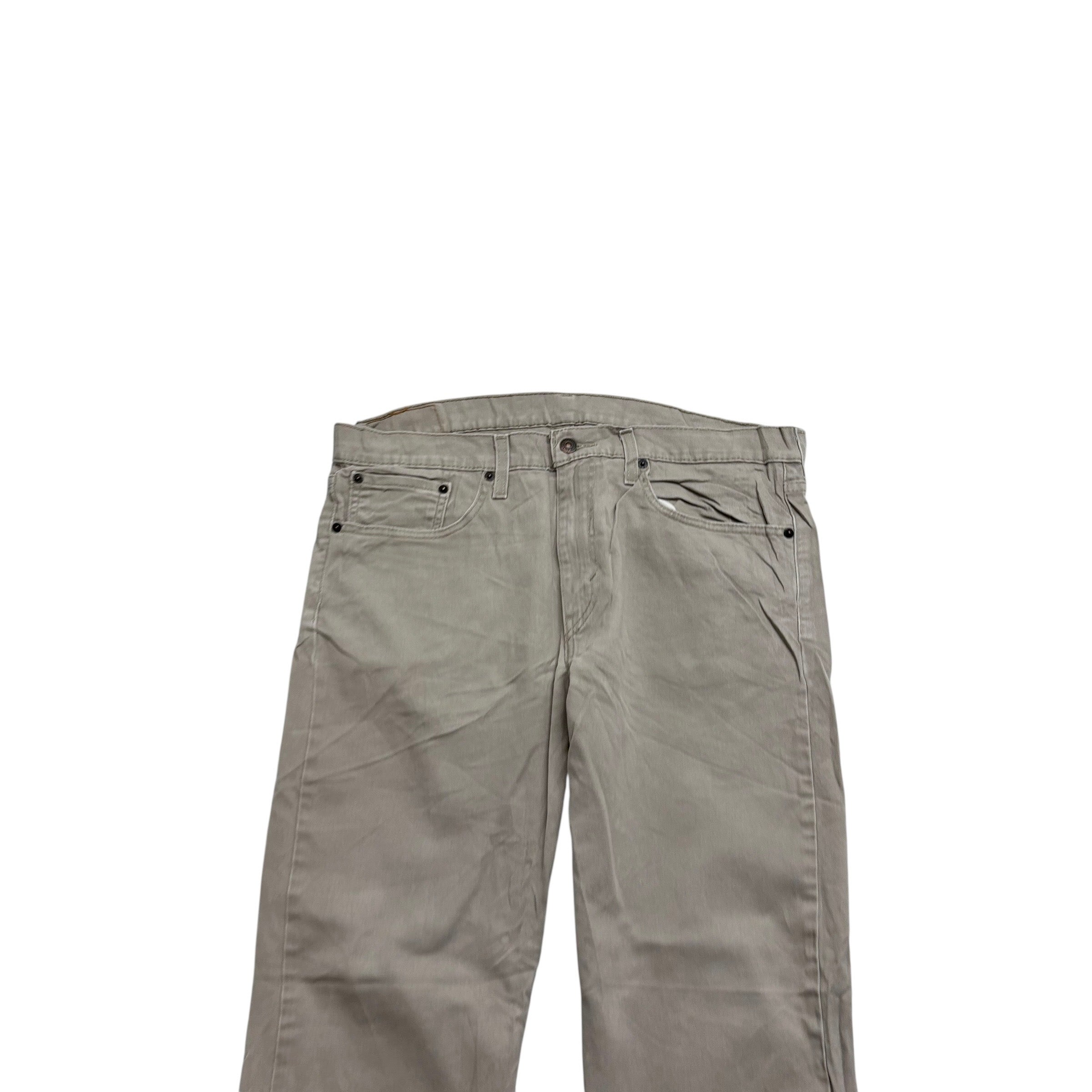 Levis 502 Jeans W35 L28 Mens Stone Regular Tapered Fit Stretch Denim (E)