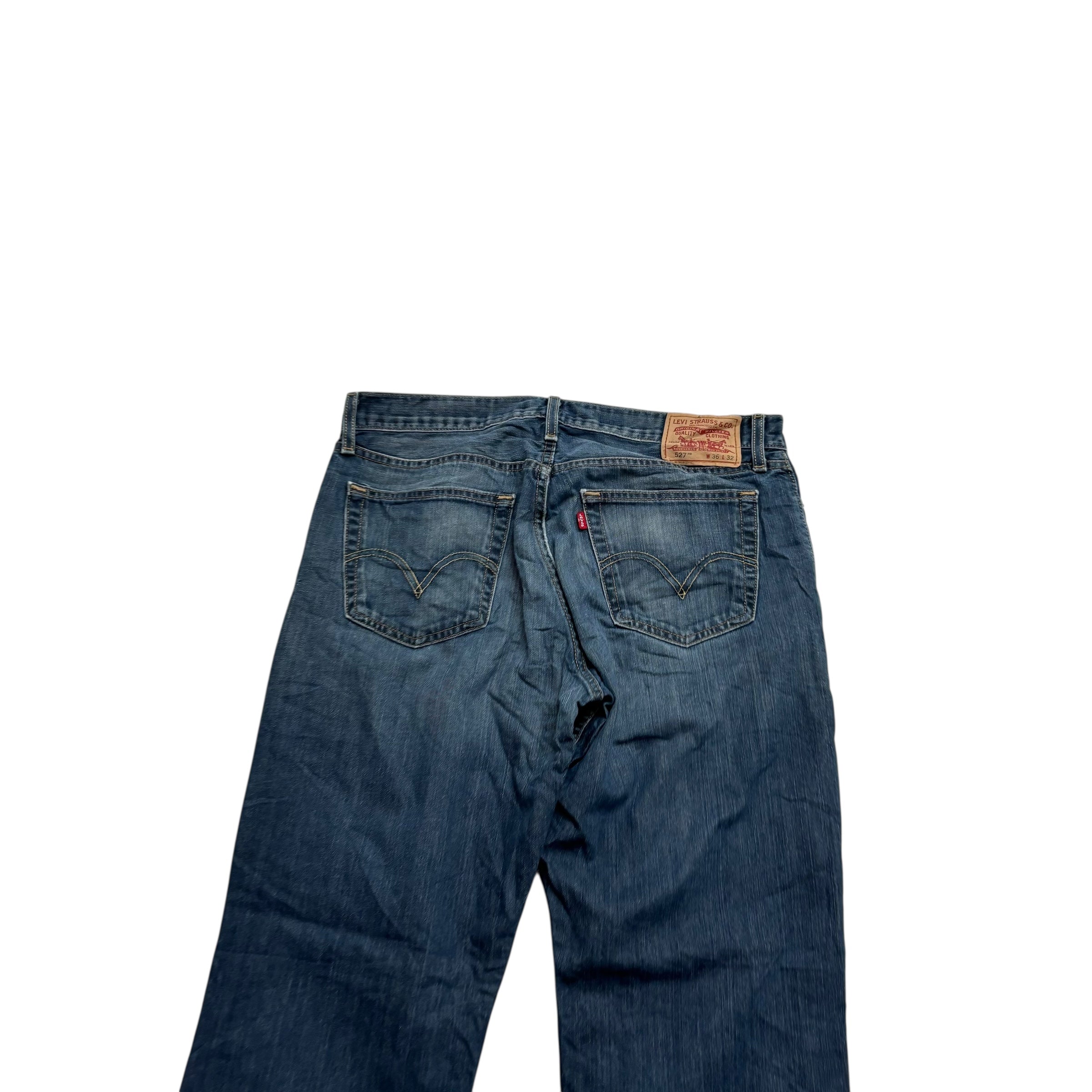 Levis 527 Jeans W36 L32 Mens Dark Blue Low Bootcut Fit Vintage Denim