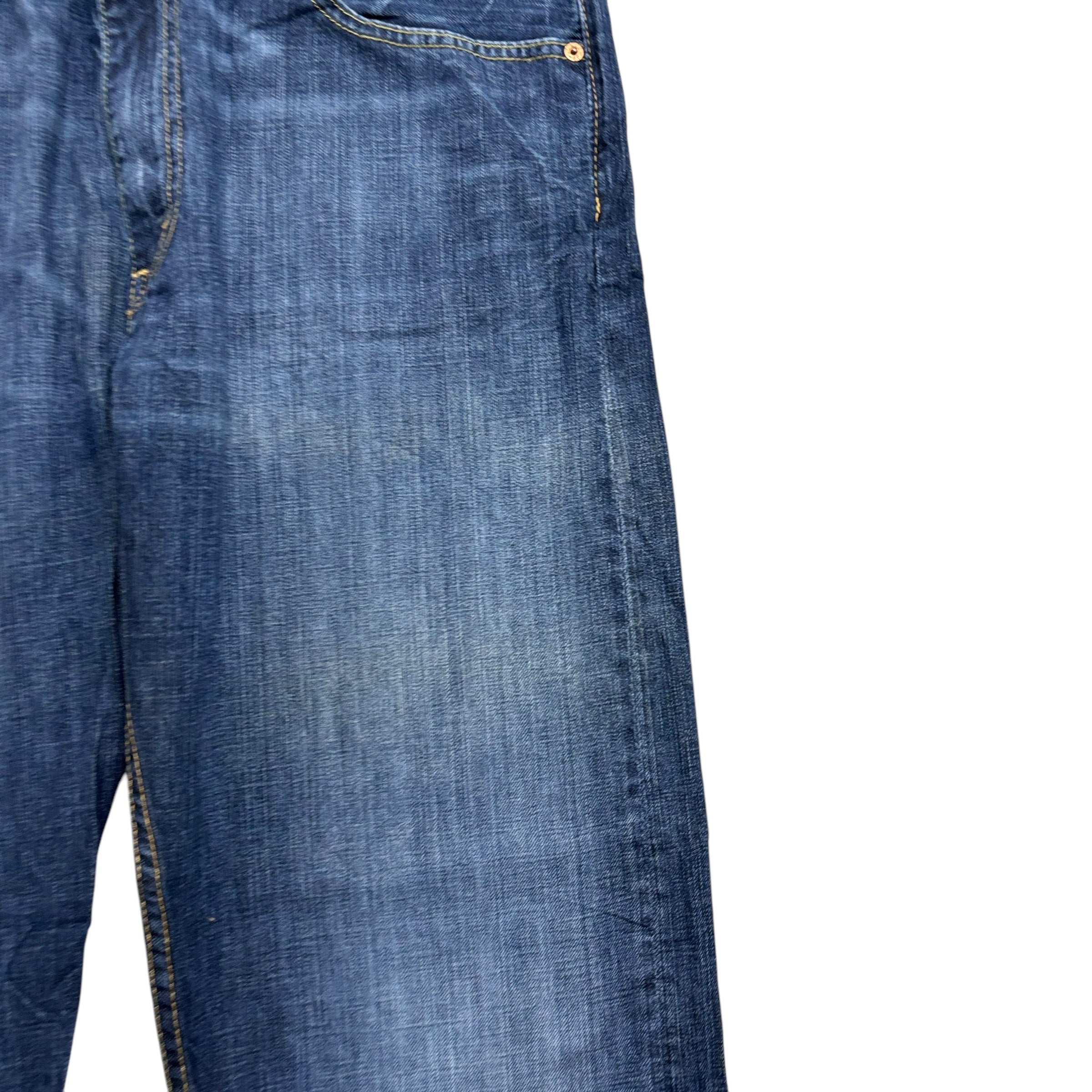 Levis 505 Jeans W38 L30 Mens Dark Blue Regular Straight Fit Denim