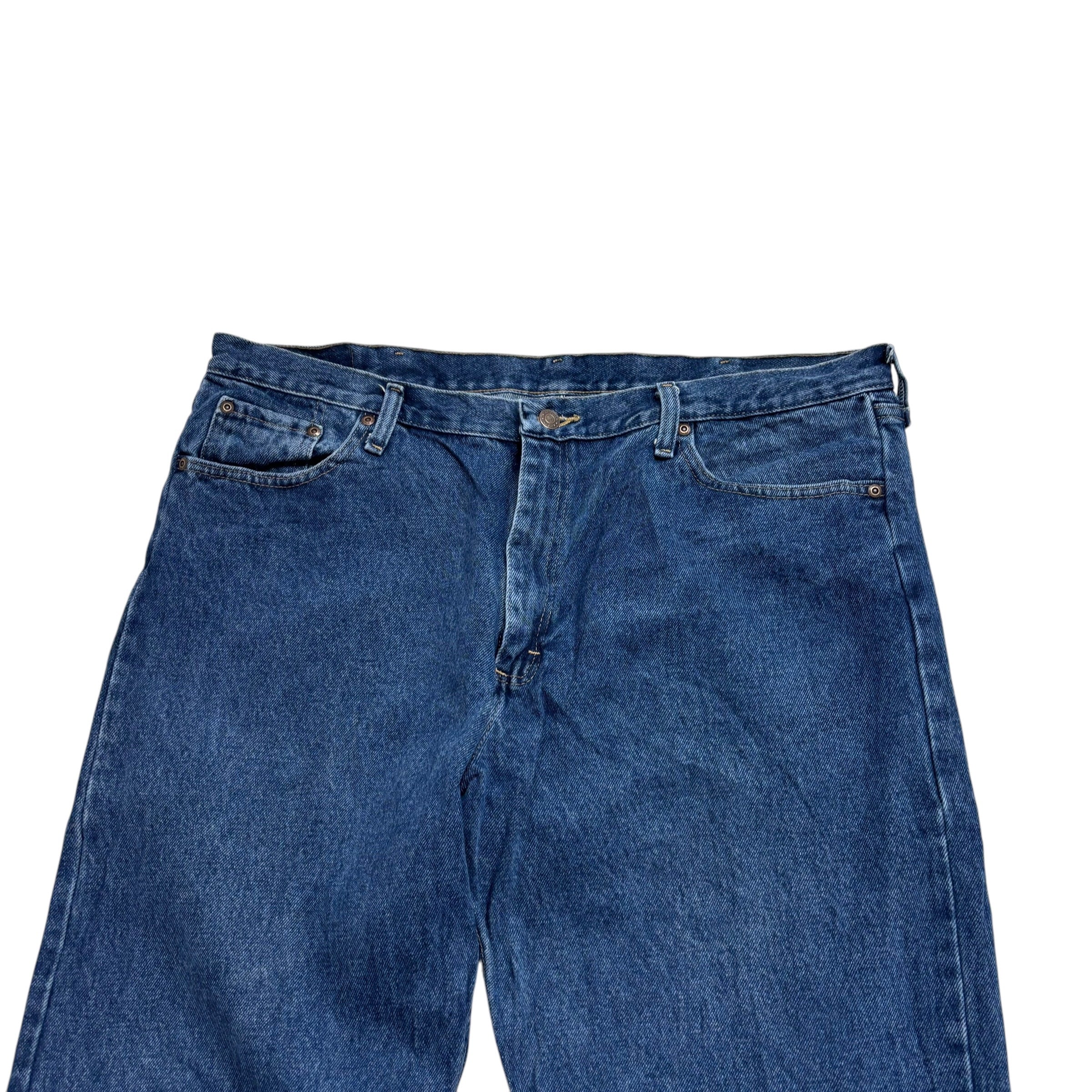 Wrangler Jeans W40 L30 Mens Mid Blue Baggy Relaxed Straight Fit Denim (E)