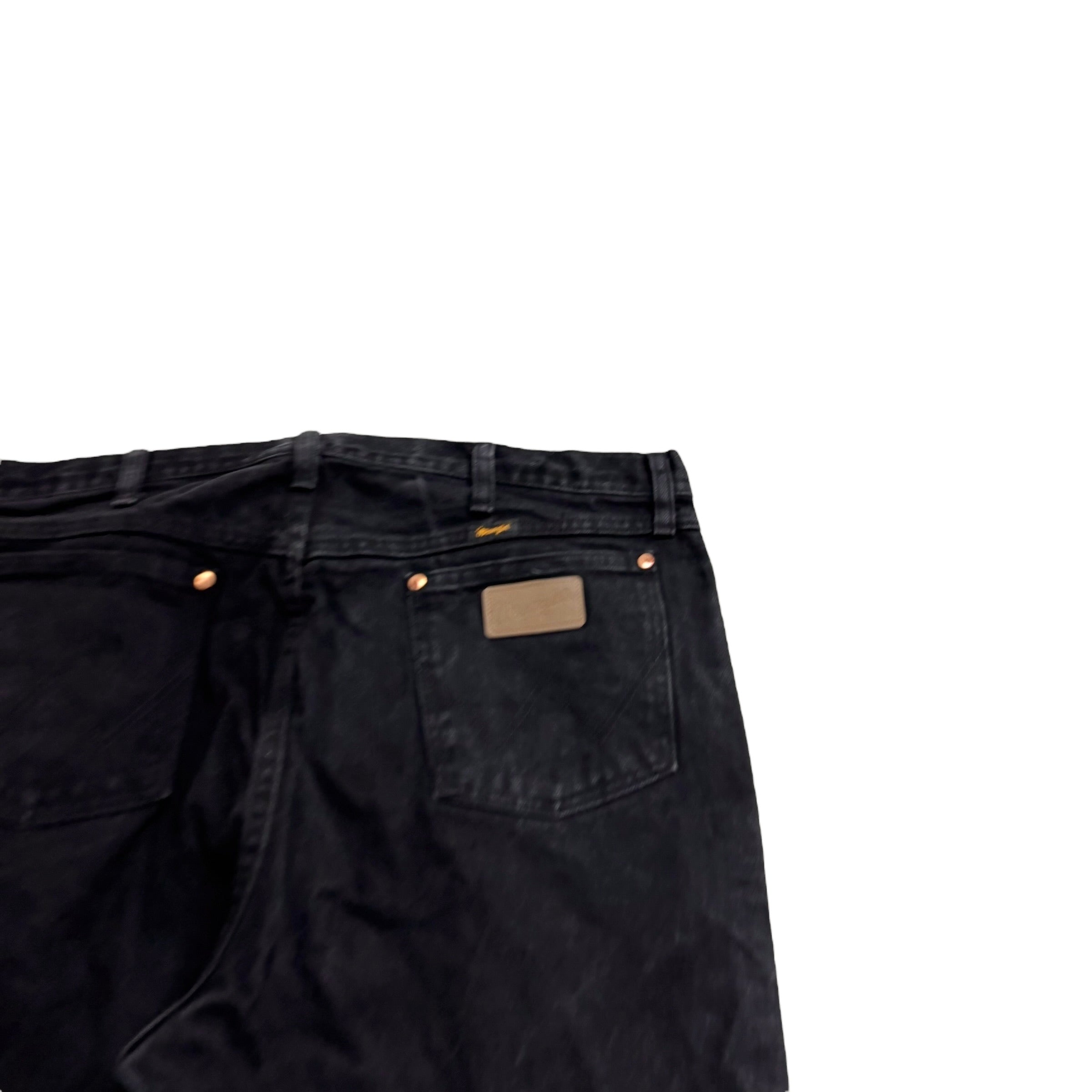 Wrangler Jeans Cowboy Cut W38 L36 Mens Black 13MWZ Original Fit Denim (E)