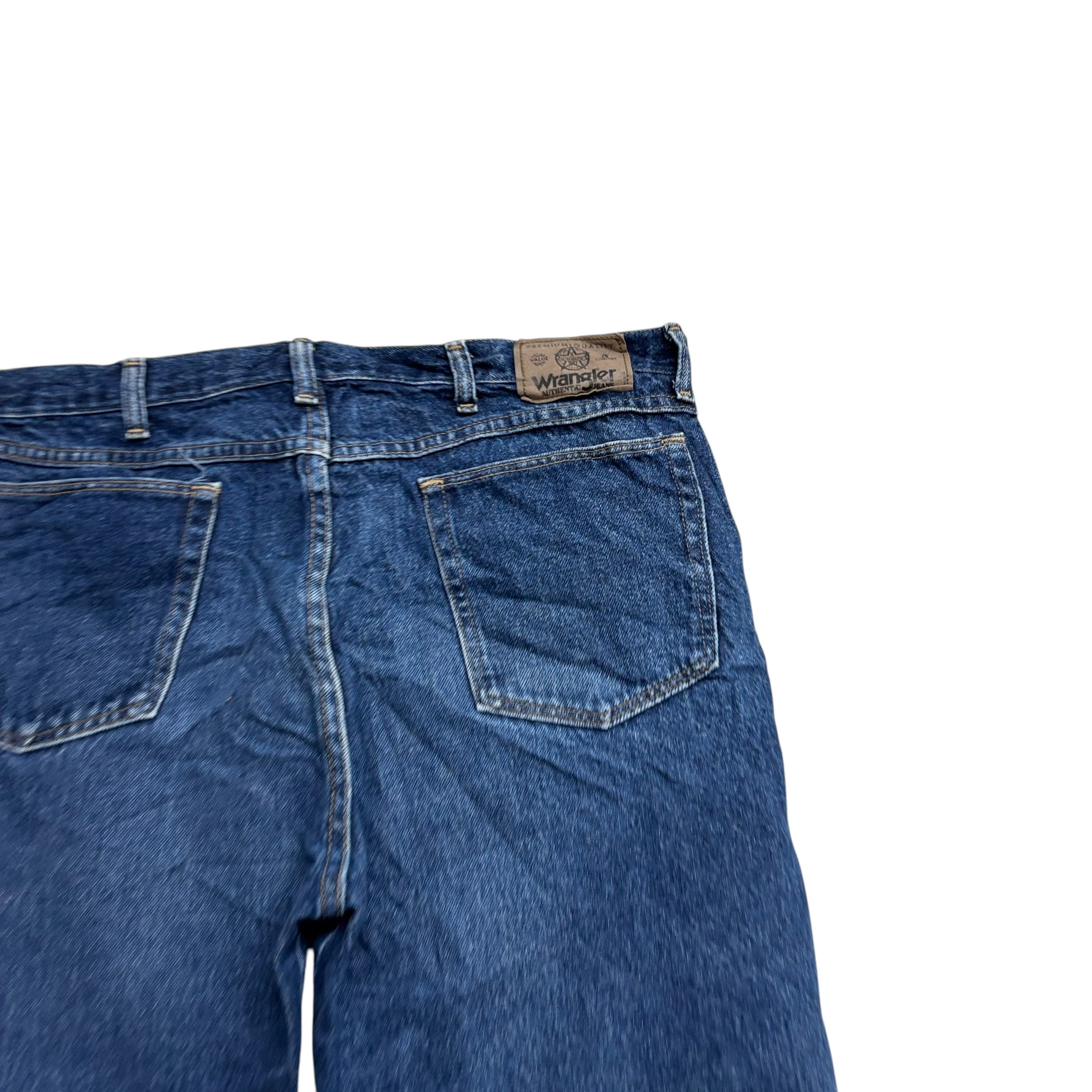 Wrangler Jeans W38 L30 Mens Dark Blue Regular Straight Fit Vintage Denim (E)