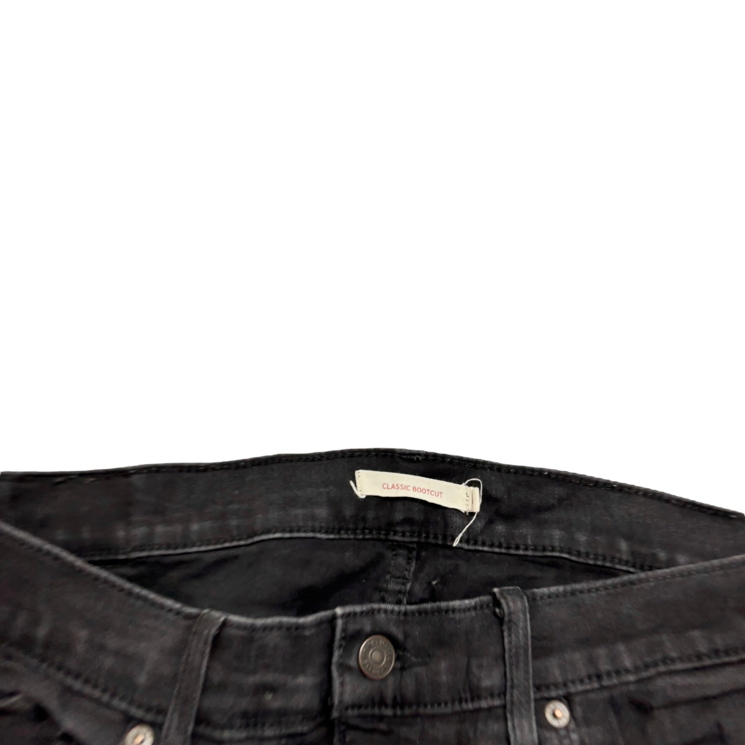 Levis Jeans W33 L32 Womens Classic Bootcut Fit Black Stretch Denim (E)