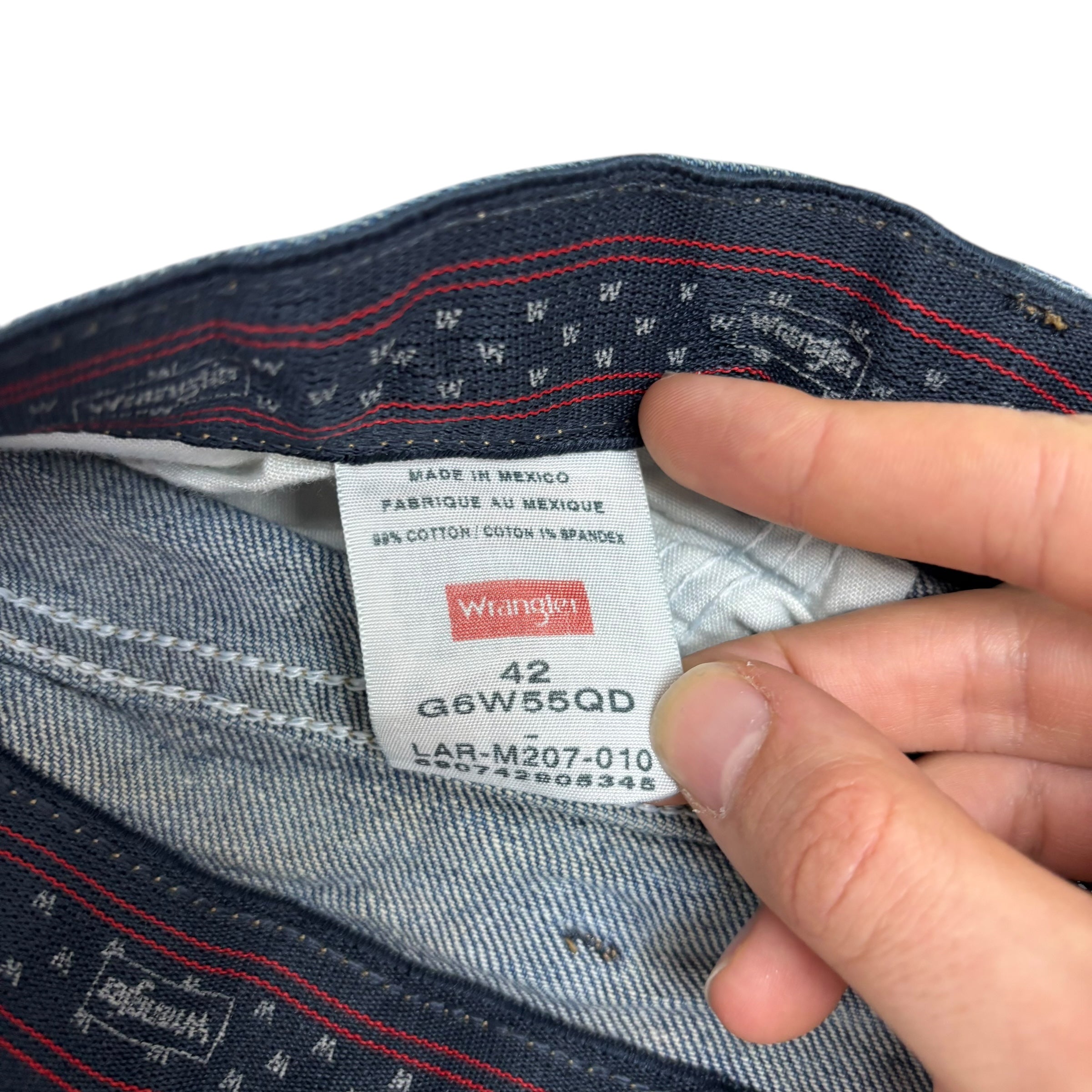 Wrangler Baggy Jorts W42 Mens Denim Shorts Mid Blue Relaxed Fit Stretch (E)