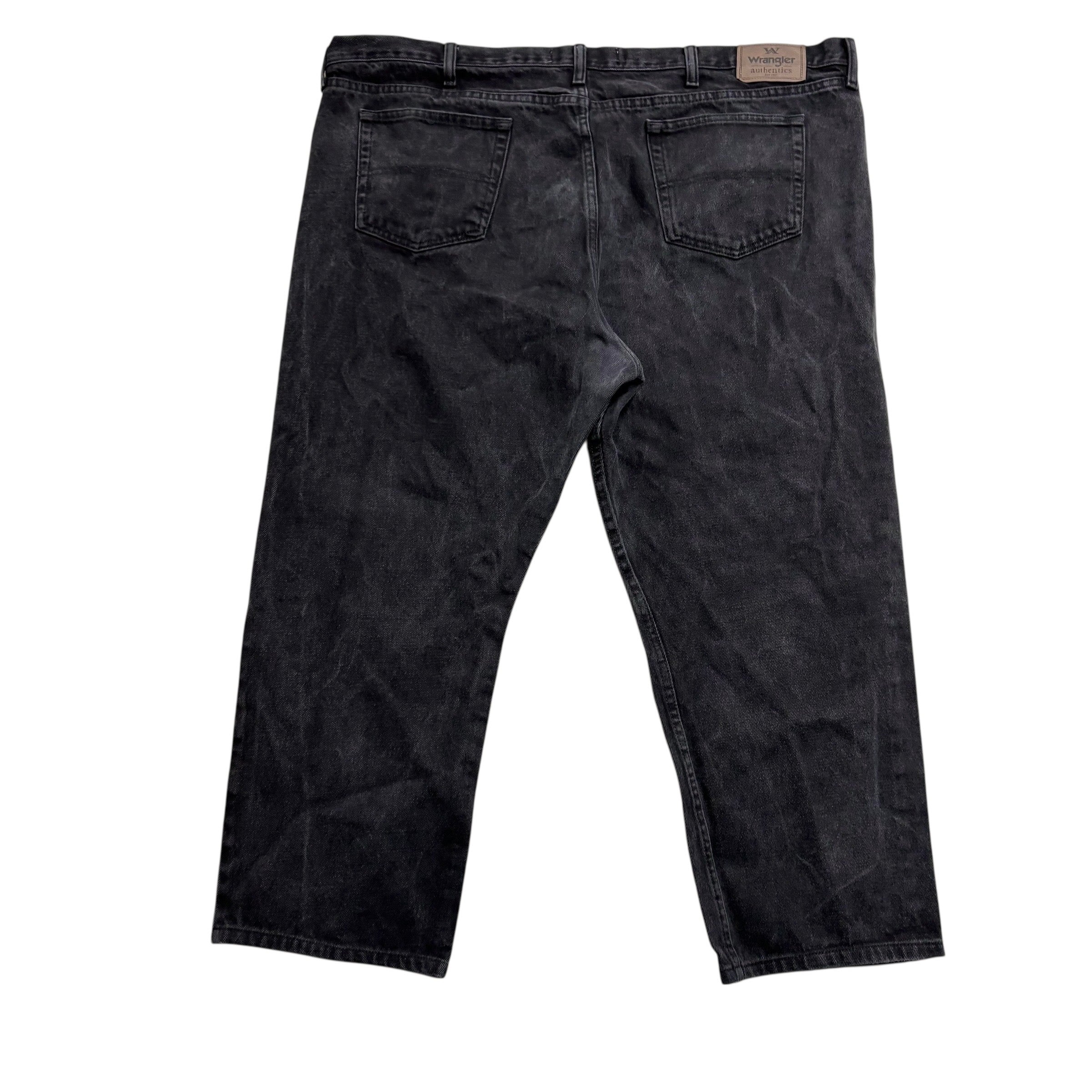 Wrangler Jeans W46 L27 Mens Black Baggy Relaxed Straight Fit Denim (E)