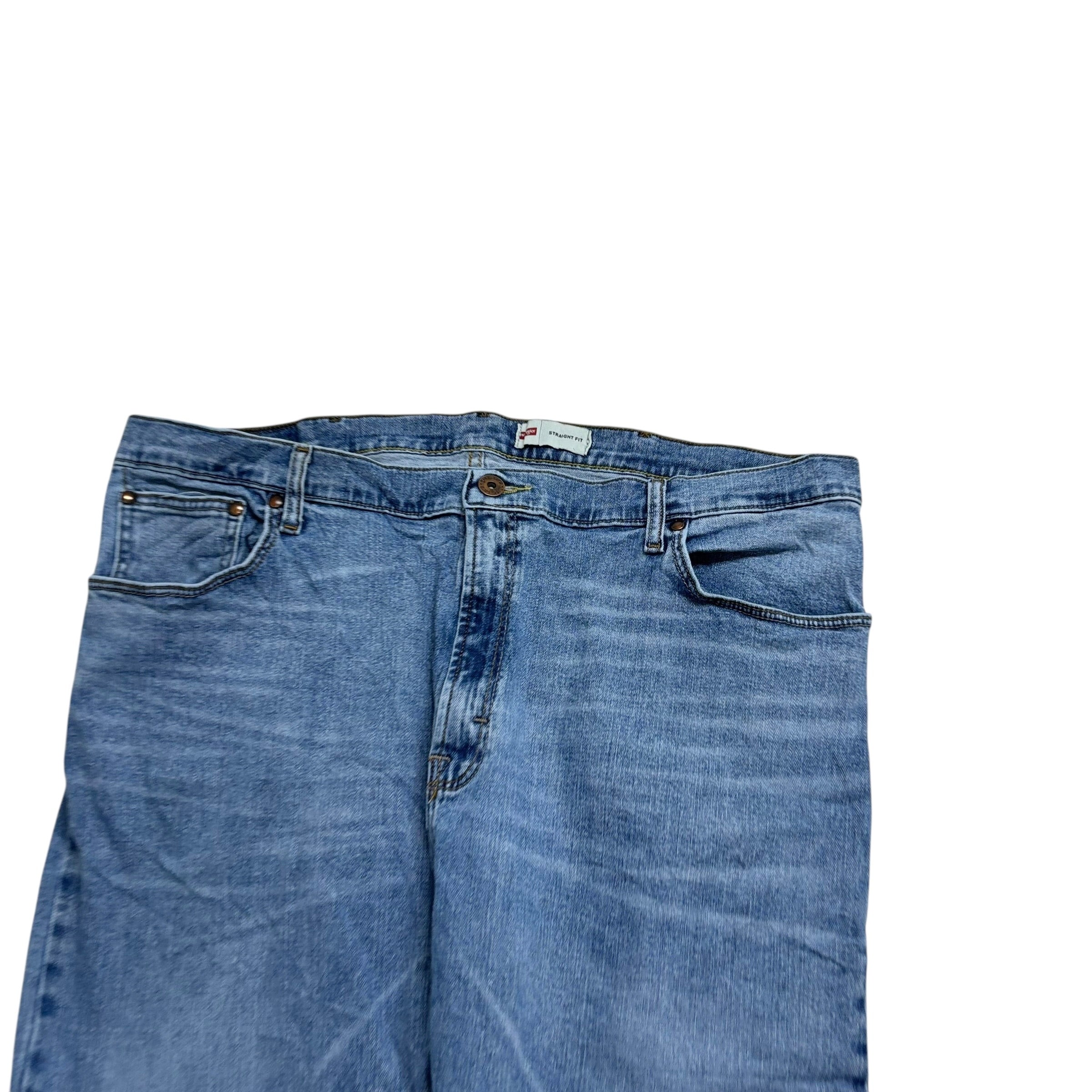 Wrangler Jeans W42 L30 Mens Light Blue Regular Straight Fit Stretch Denim (E)