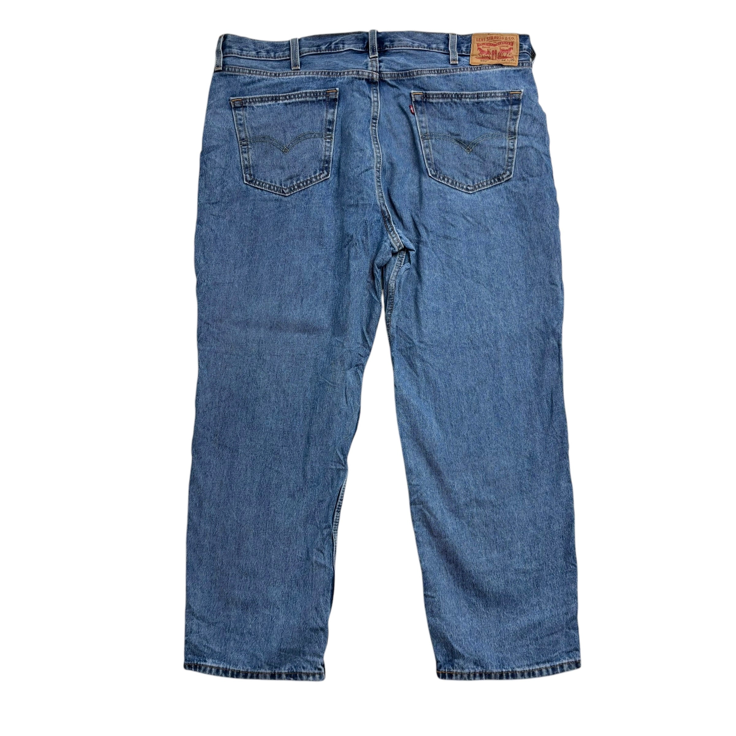Levis 550 Jeans W42 L30 Mens Mid Blue Relaxed Straight Baggy Fit Denim (E)