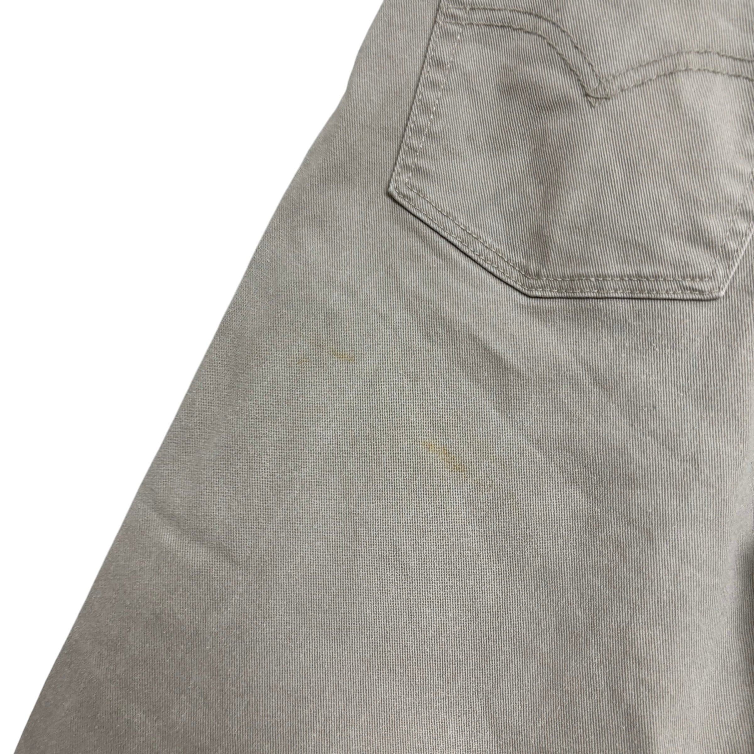 Levis 513 Jeans W34 L32 Mens Beige Slim Straight Fit Stretch Denim (F)