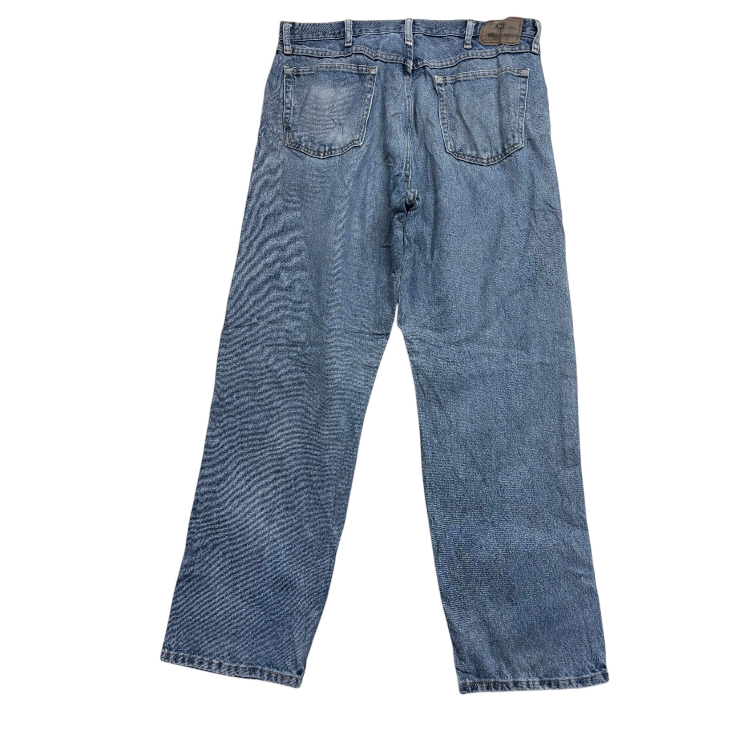 Wrangler Jeans W36 L32 Mens Light Blue Relaxed Straight Fit Denim (F)