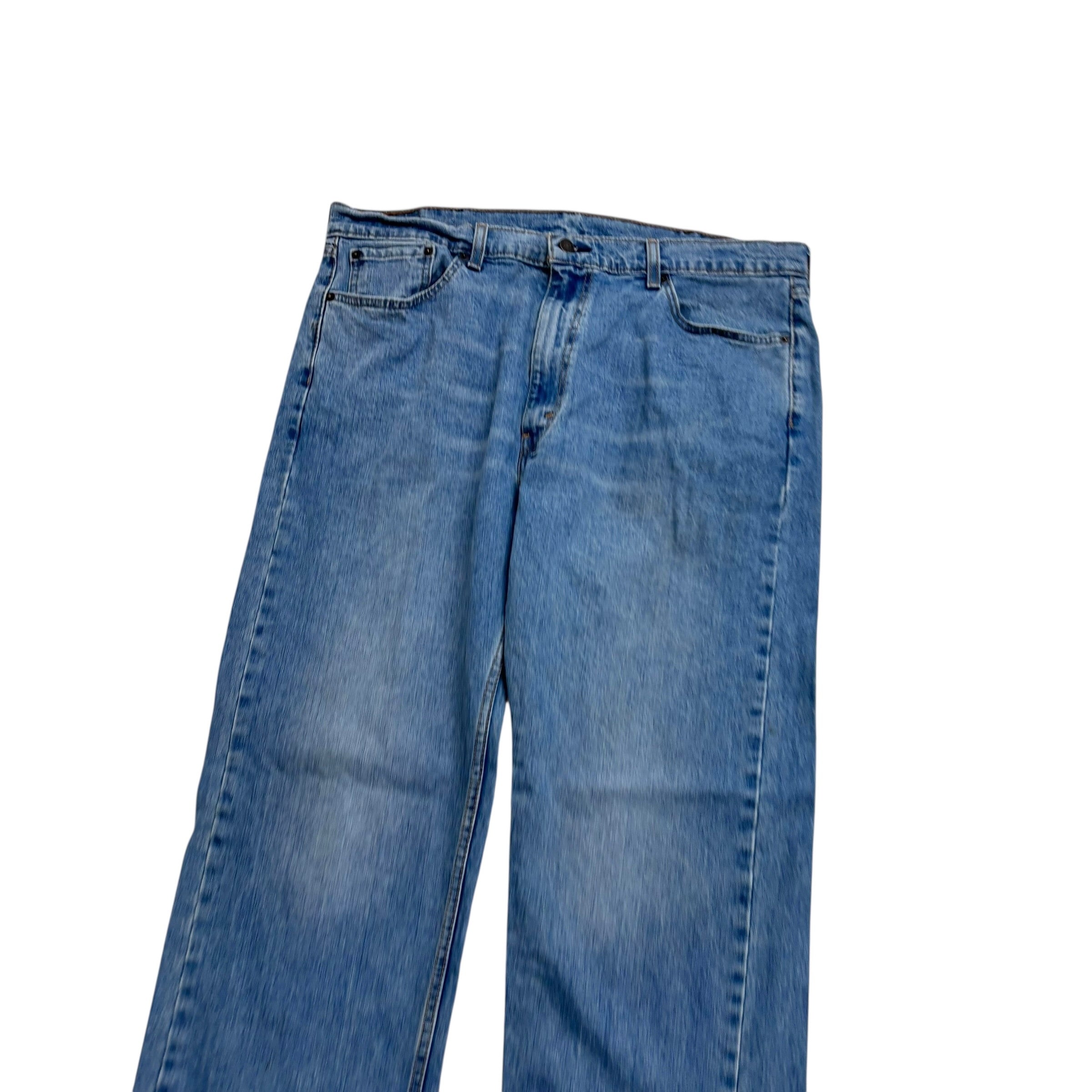 Levis 505 Jeans W38 L34 Mens Light Blue Regular Straight Fit Stretch Denim