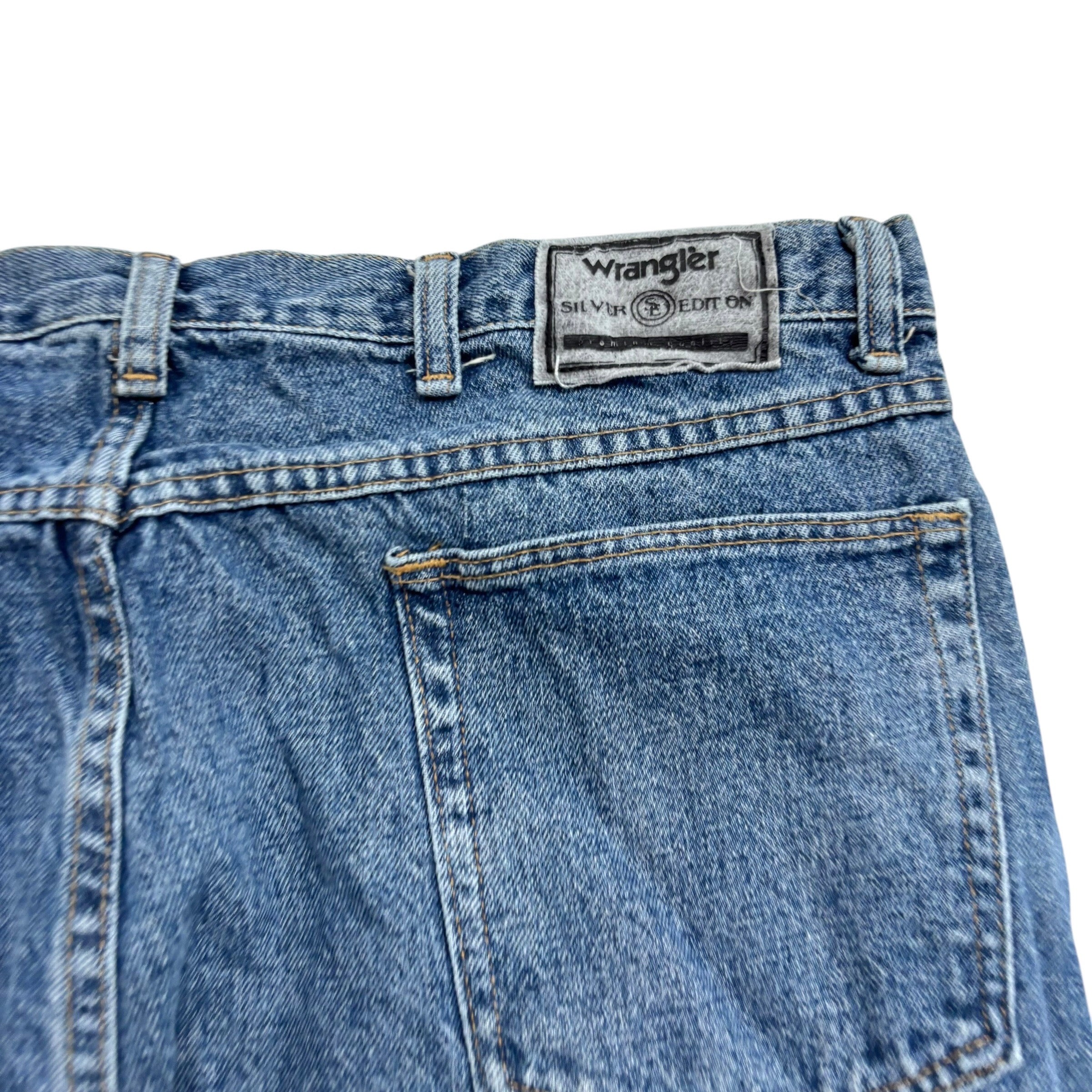 Wrangler Jeans W38 L32 Mens Mid Blue Relaxed Straight Fit Vintage 90s Denim