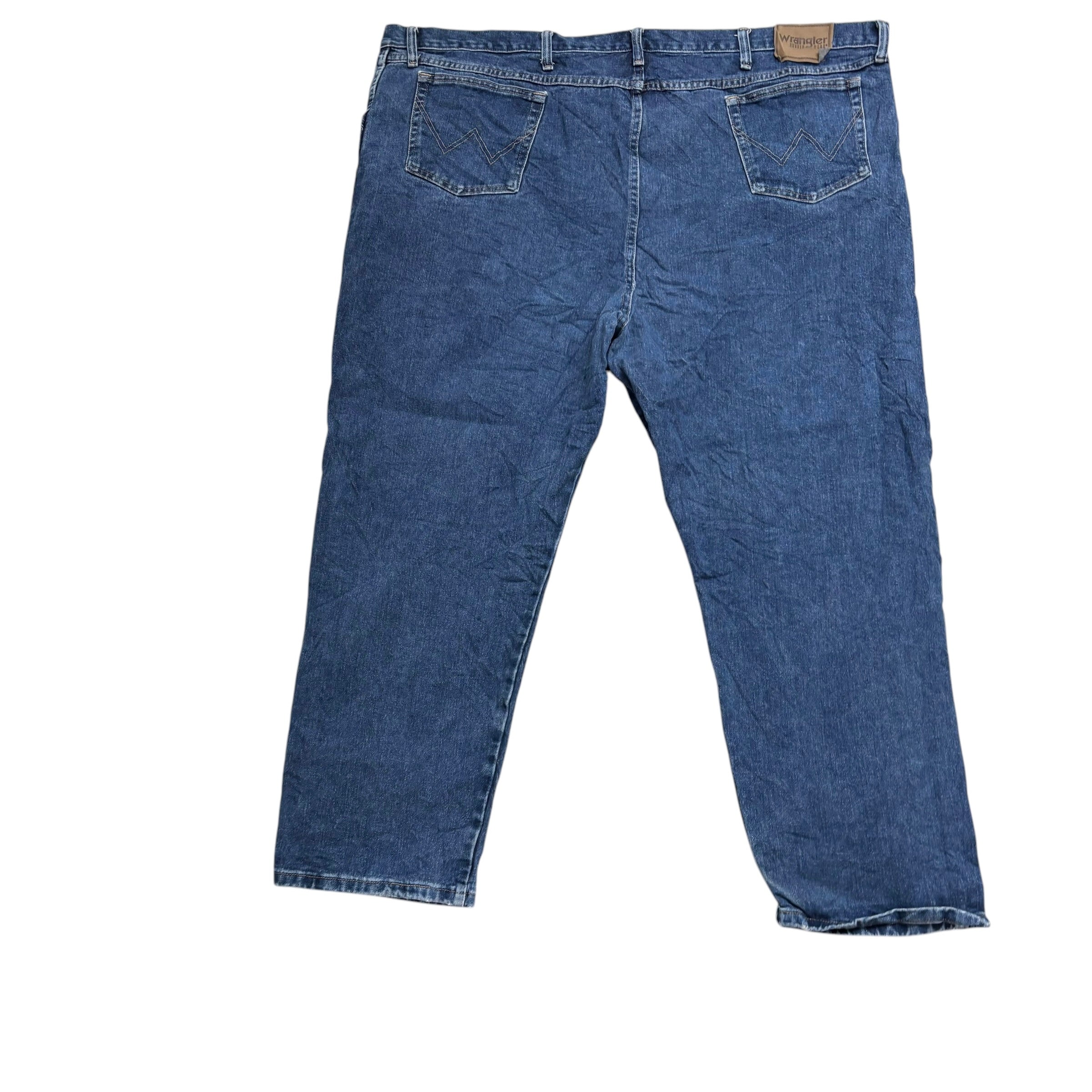 Wrangler Jeans W50 L30 Mens Mid Blue Relaxed Tapered Fit Vintage Denim (E)