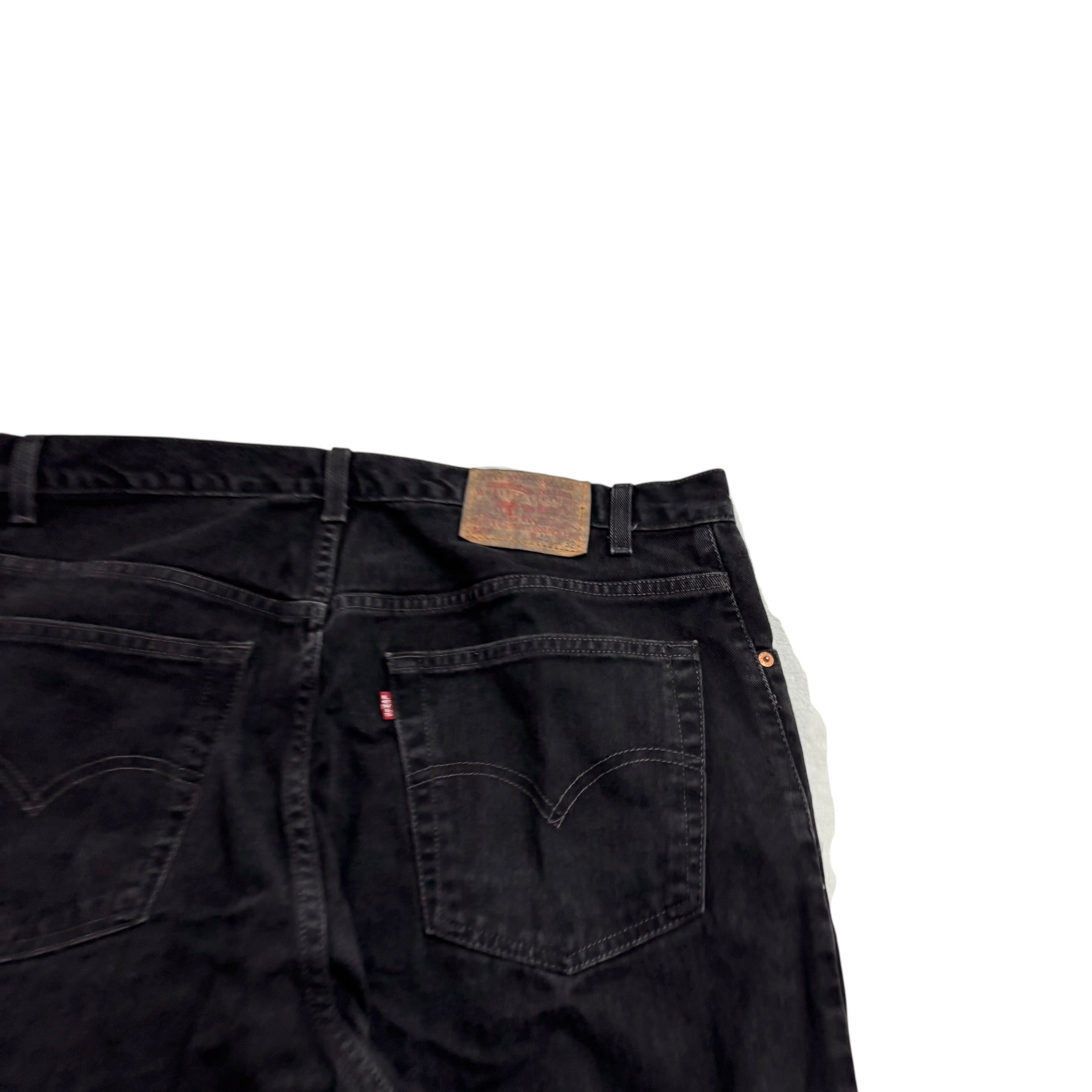 Levis 560 Jeans W40 L32 Mens Black Relaxed Tapered Fit Vintage Denim (E)