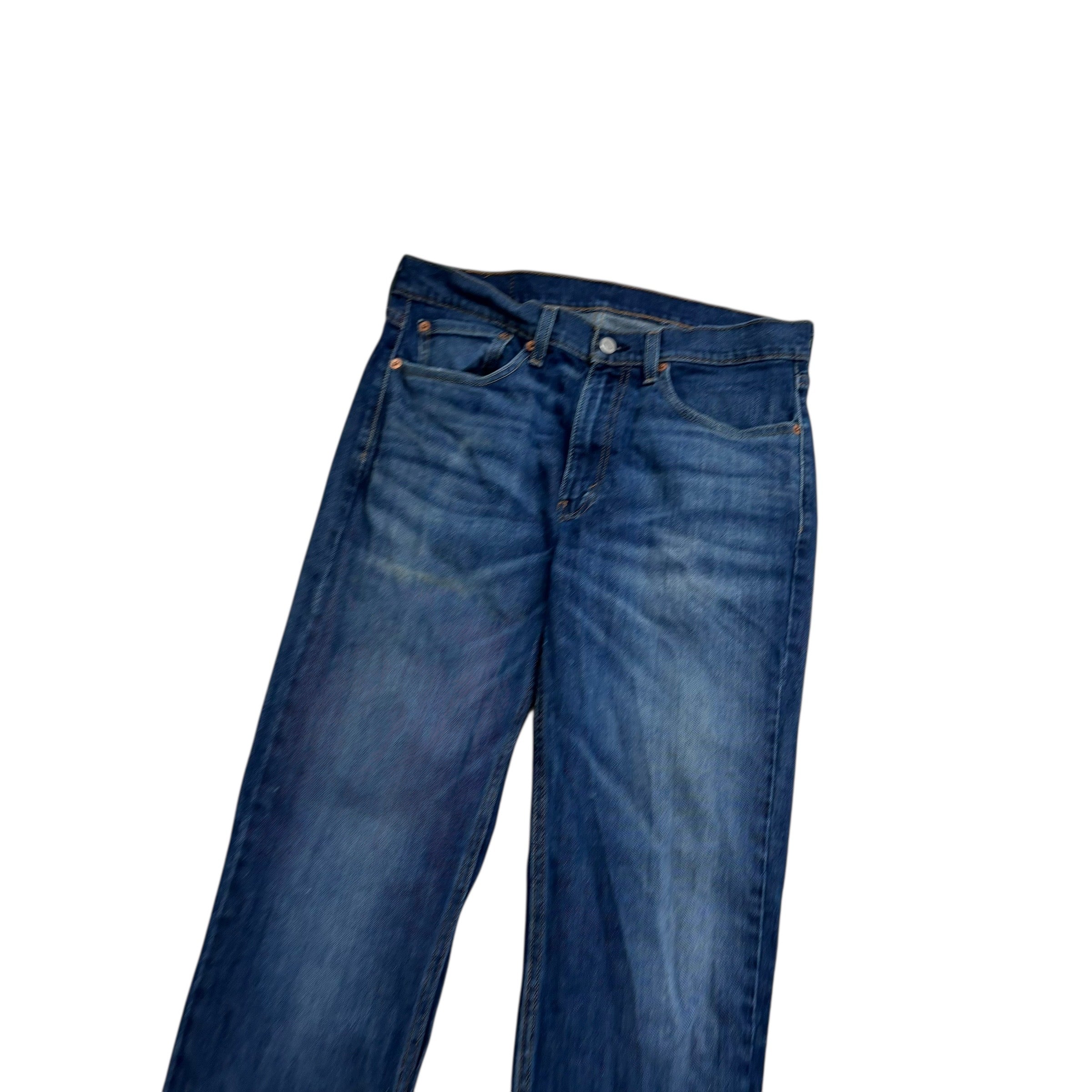 Levis 514 Jeans W32 L34 Mens Dark Blue Regular Straight Fit Stretch Denim (F)