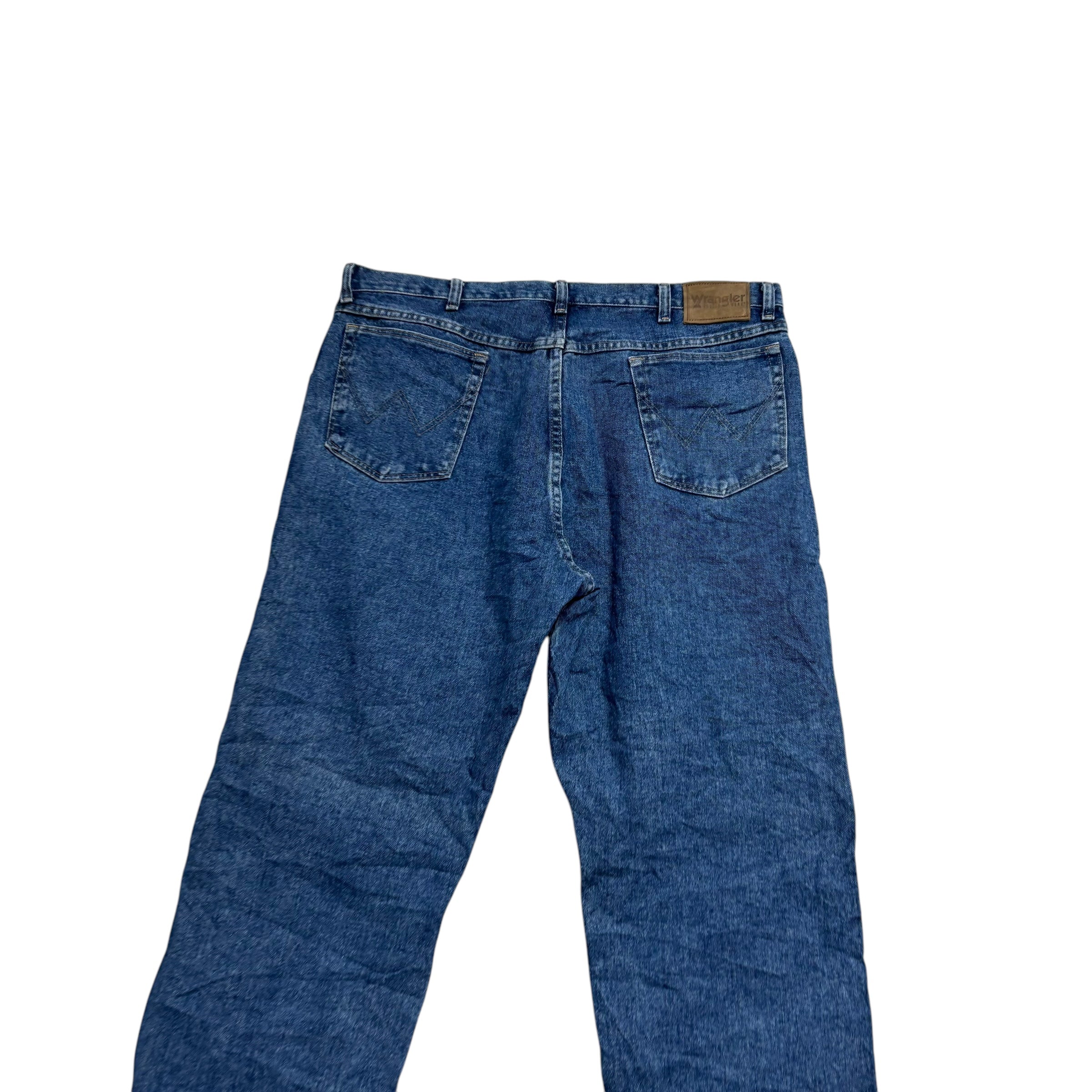 Wrangler Jeans W40 L30 Mens Mid Blue Relaxed Straight Fit Vintage Denim (E)