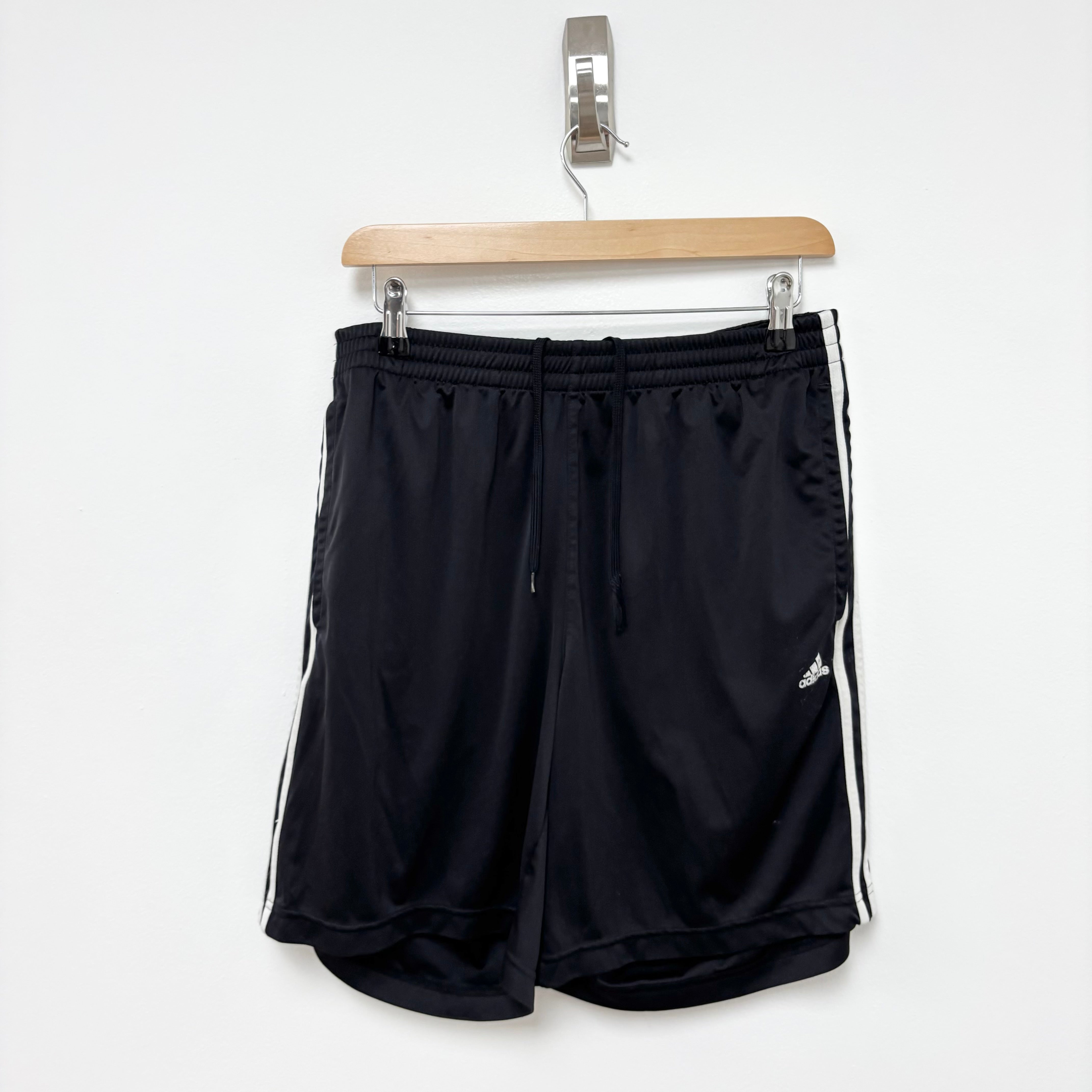 Adidas Shorts Mens Medium Black Sports Running Gym Athletic Pockets