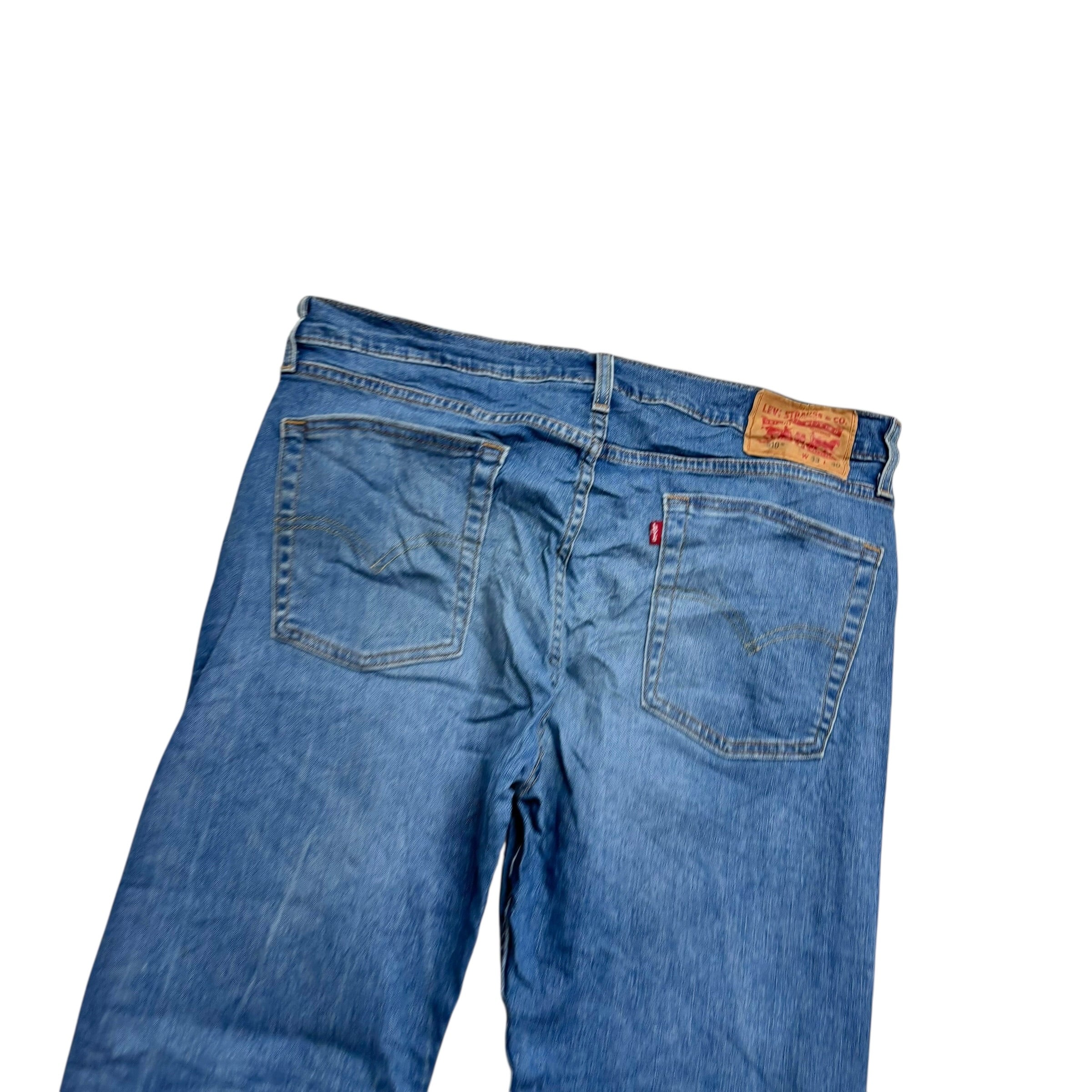 Levis 510 Jeans W33 L30 Mens Mid Blue Skinny Fit Stretch Denim (E)