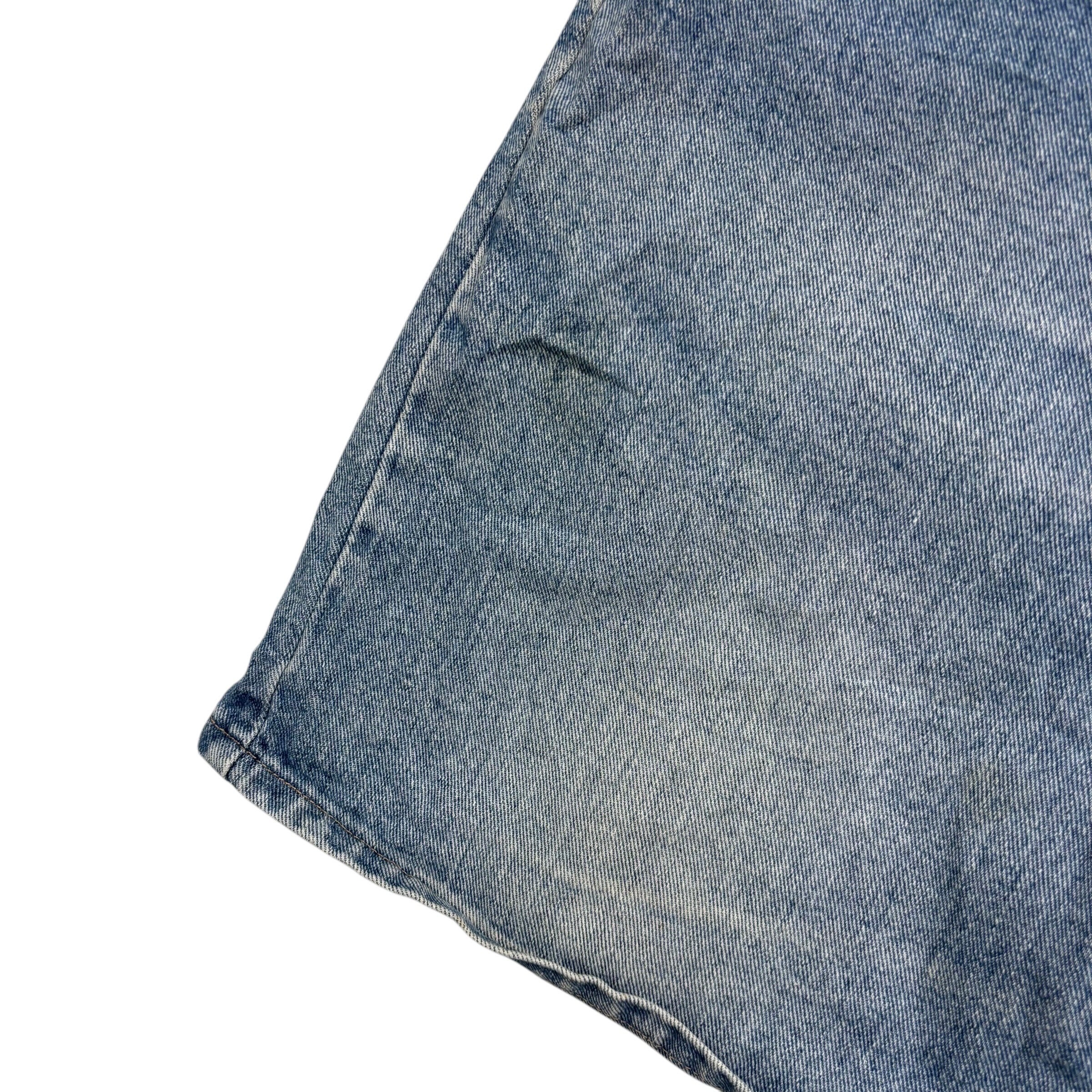 Vintage Wrangler Jorts W38 Mens Denim Shorts Light Blue Baggy Relaxed Fit (F)