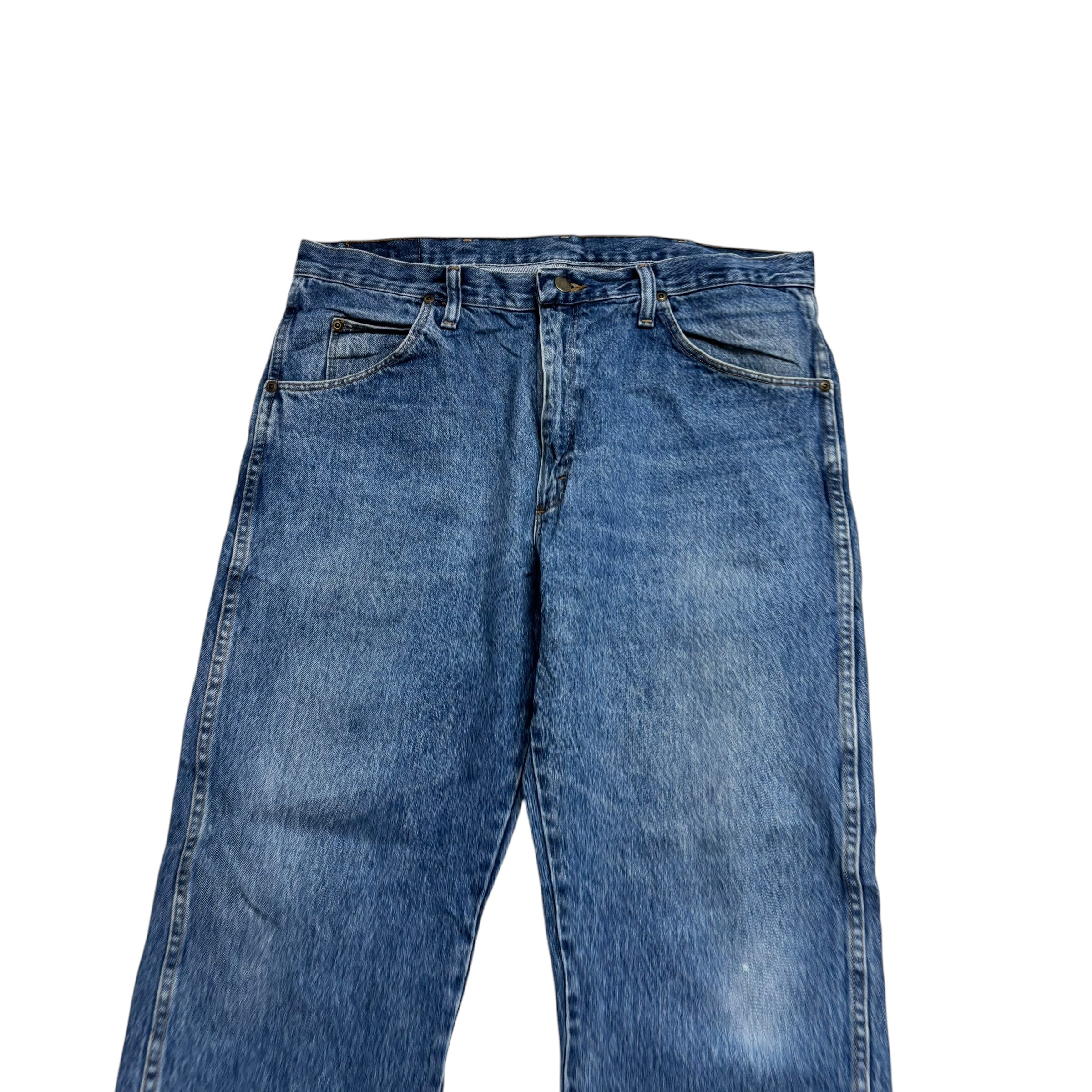 Wrangler Jeans W36 L29 Mens Mid Blue Regular Straight Fit Vintage Denim