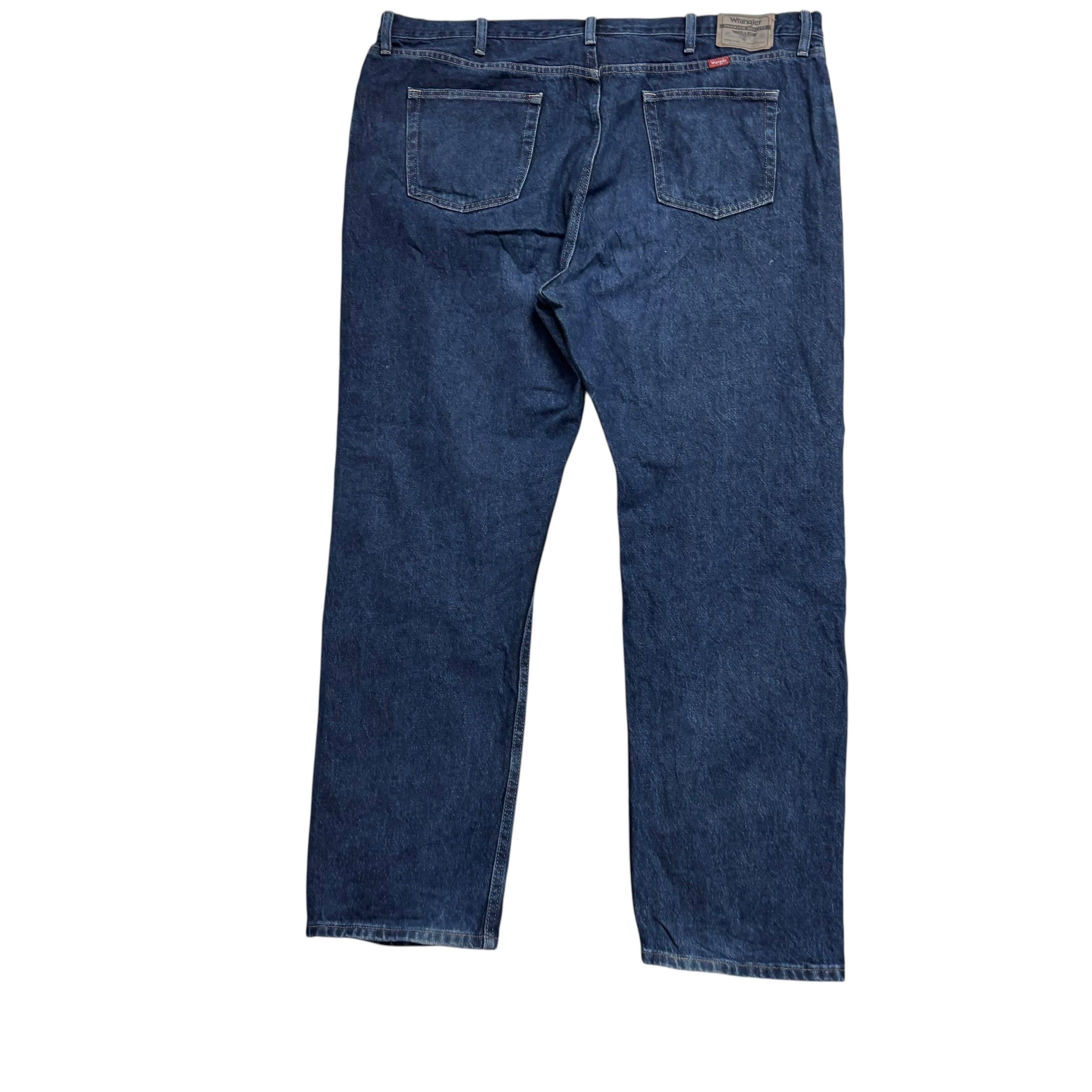 Wrangler Jeans W46 L30 Mens Dark Blue Regular Straight Fit Denim (E)