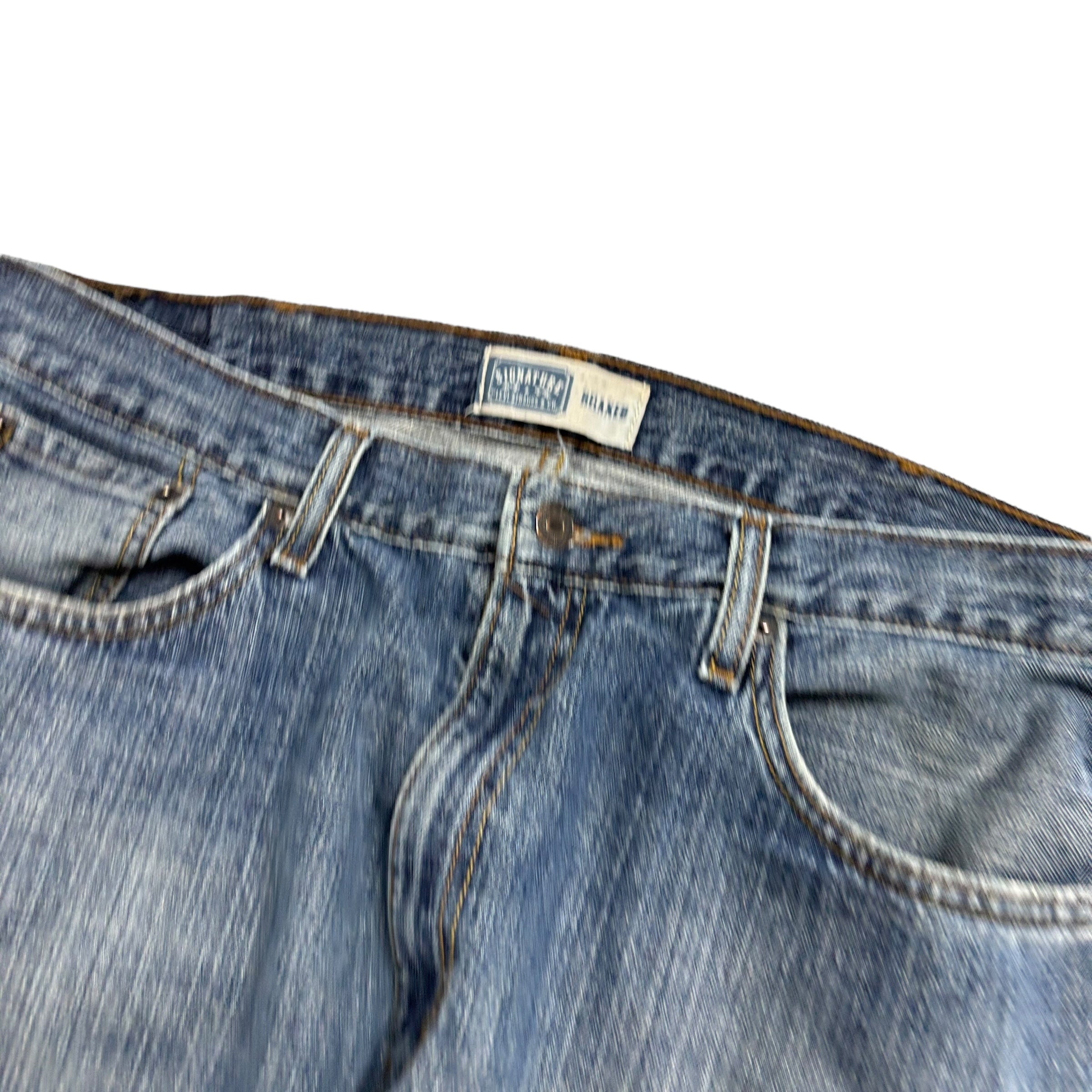 Levis Signature Jeans W38 L31 Mens Mid Blue Relaxed Straight Fit Vintage (E)