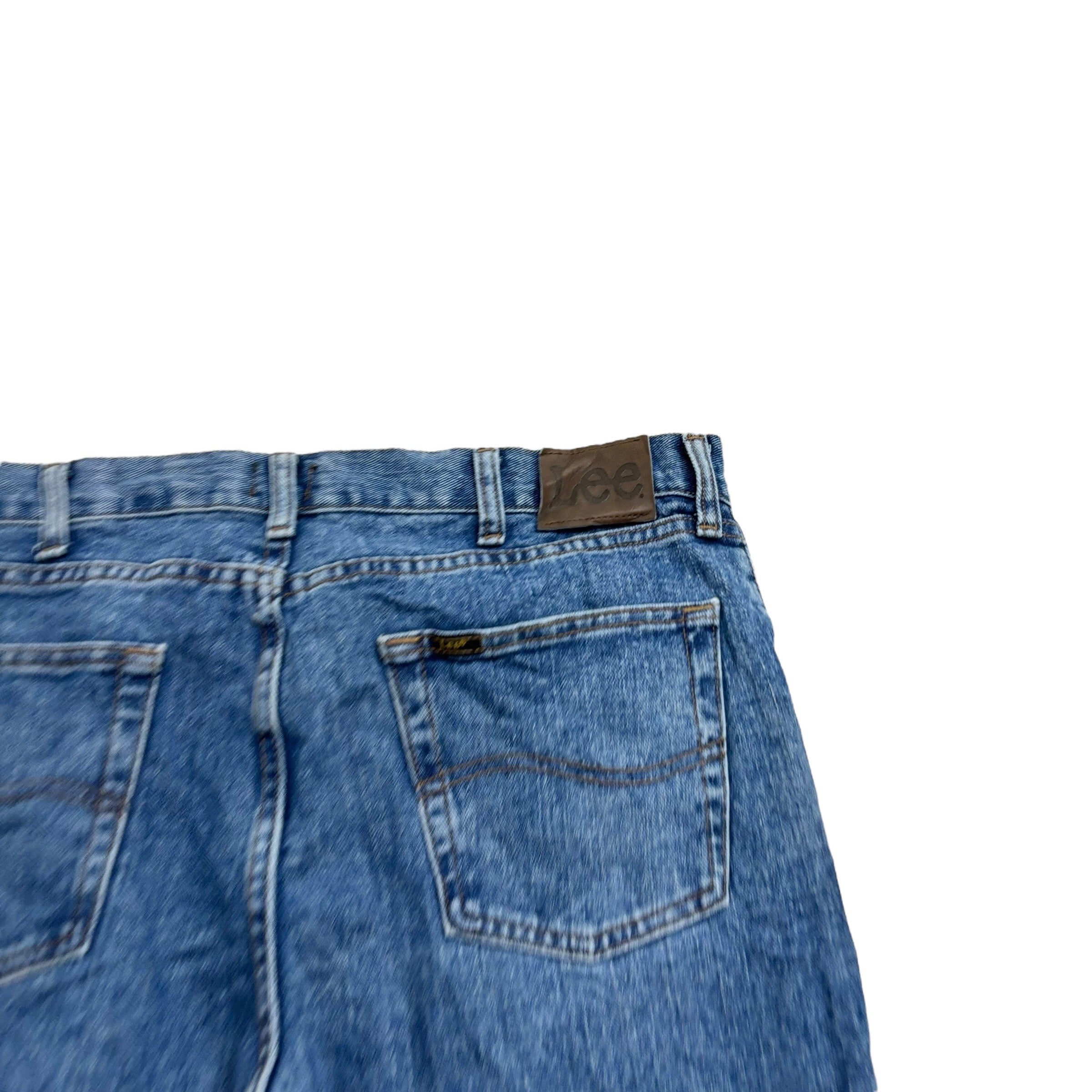 Lee Jeans W36 L29 Mens Regular Straight Fit Mid Blue Vintage Denim (E)