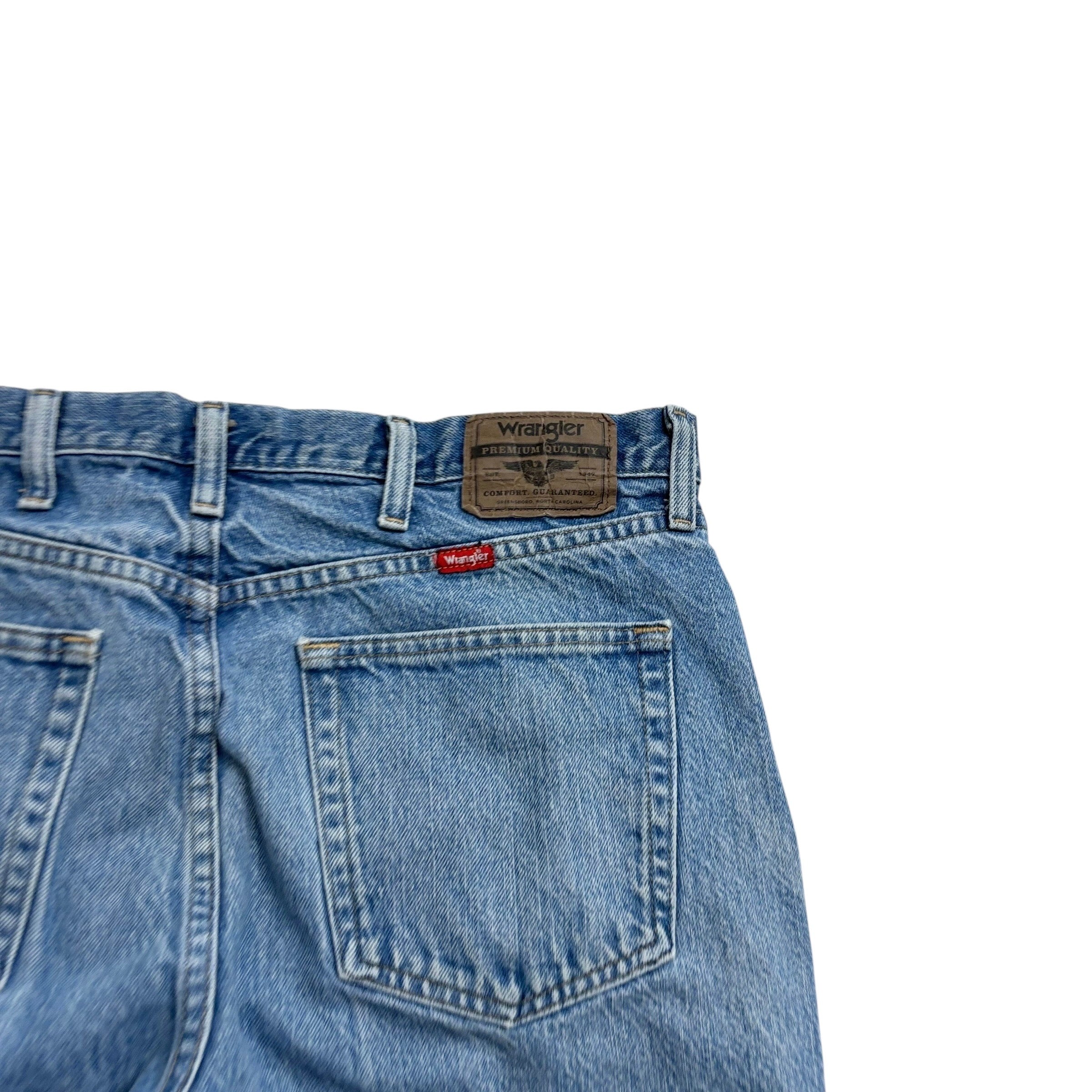 Wrangler Jeans W35 L25 Mens Light Blue Regular Straight Fit Denim