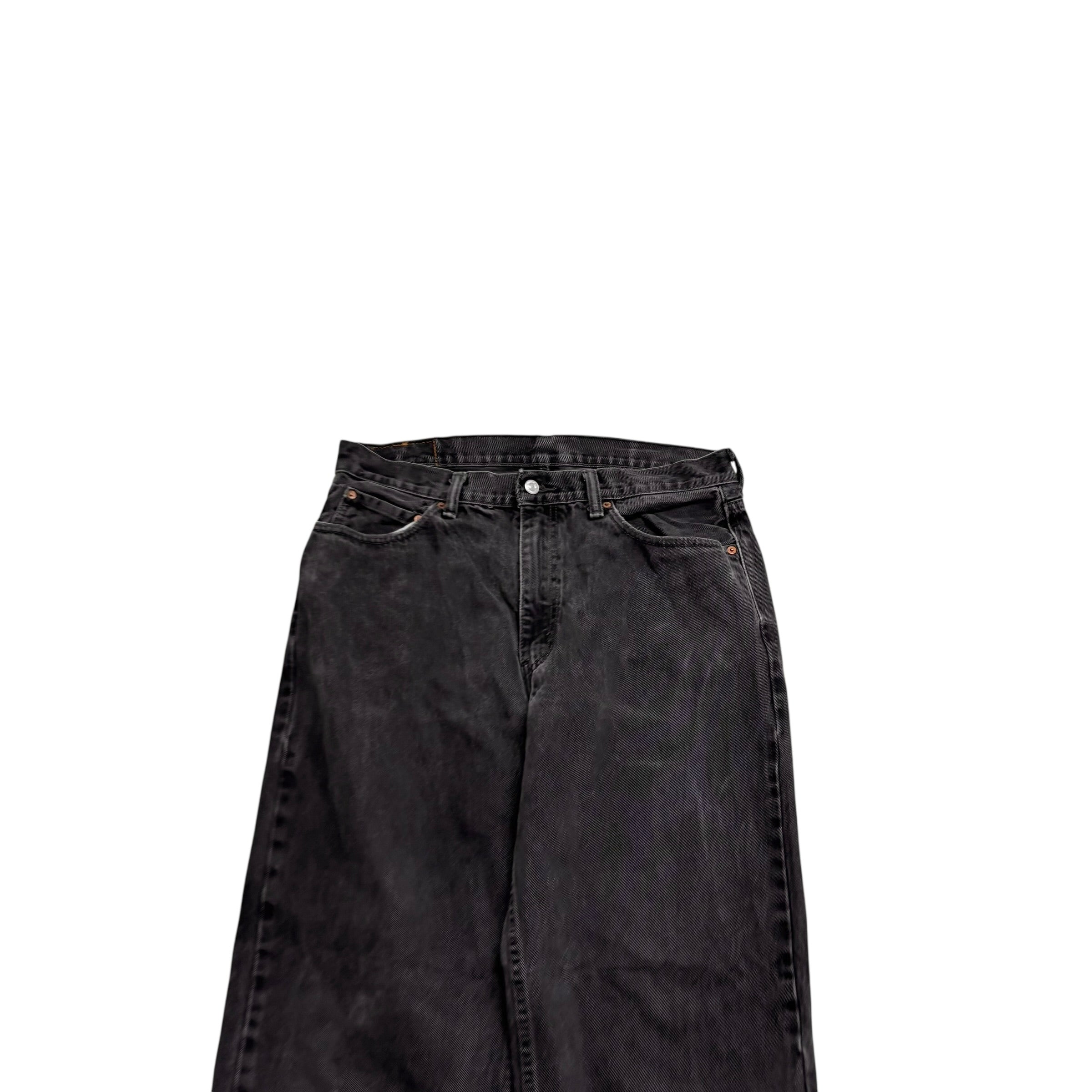 Levis 550 Jeans W36 L34 Mens Black Relaxed Straight Fit Baggy Denim