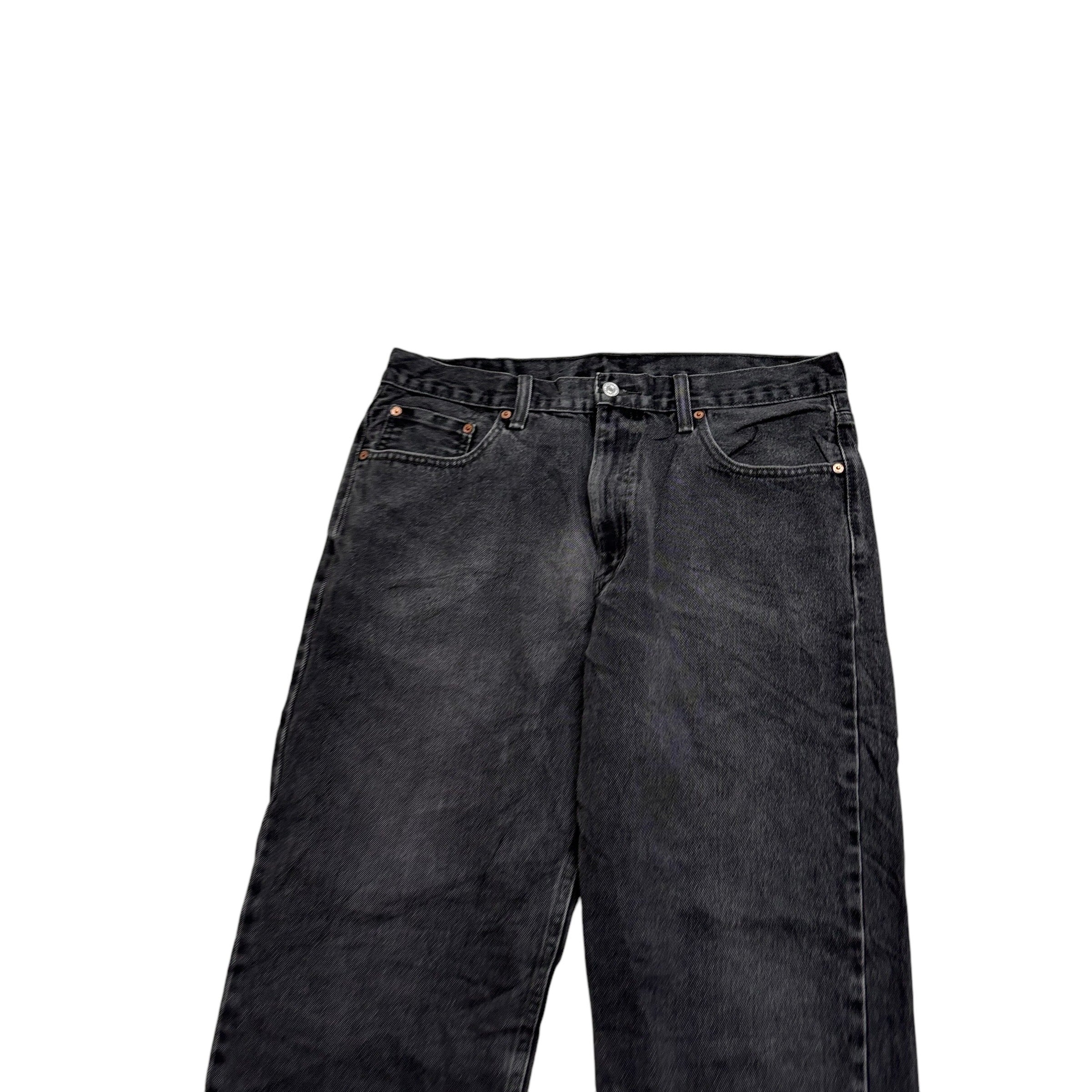 Levis 550 Jeans W36 L28 Mens Black Baggy Relaxed Straight Fit Vintage Denim