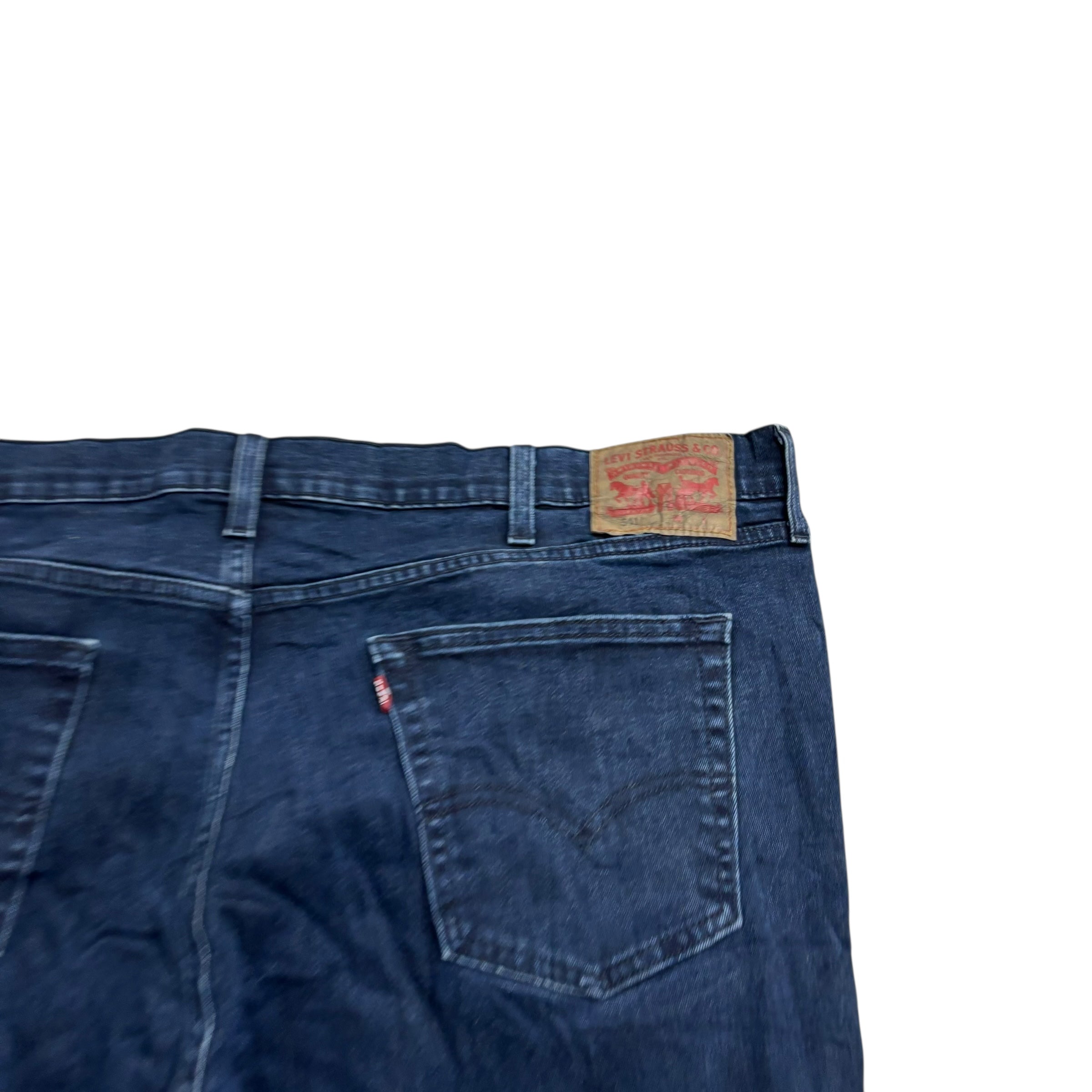 Levis 541 Jeans W46 L30 Mens Navy Blue Athletic Tapered Fit Stretch Denim (E)