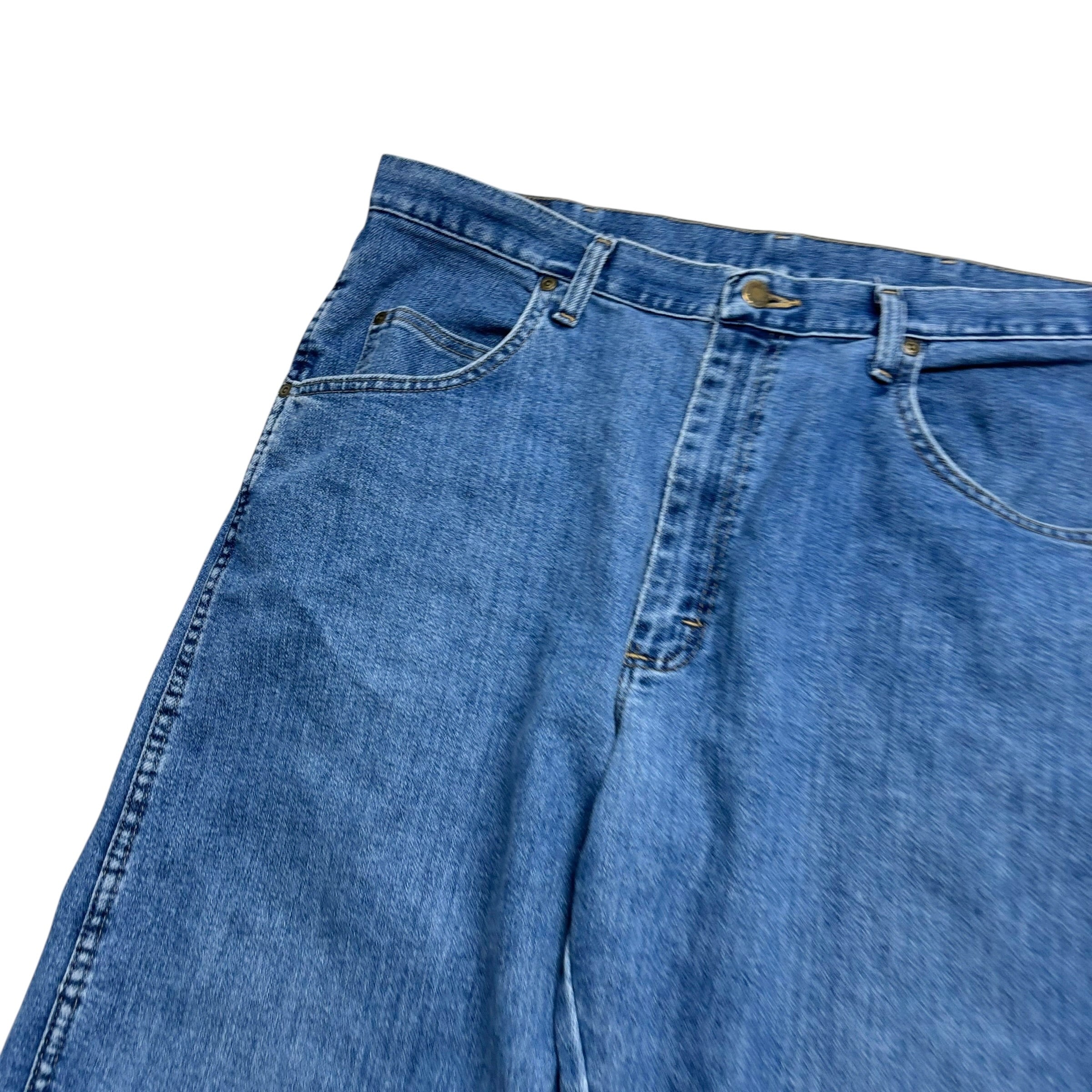 Wrangler Jeans W38 L30 Mens Mid Blue Relaxed Straight Fit Baggy Denim