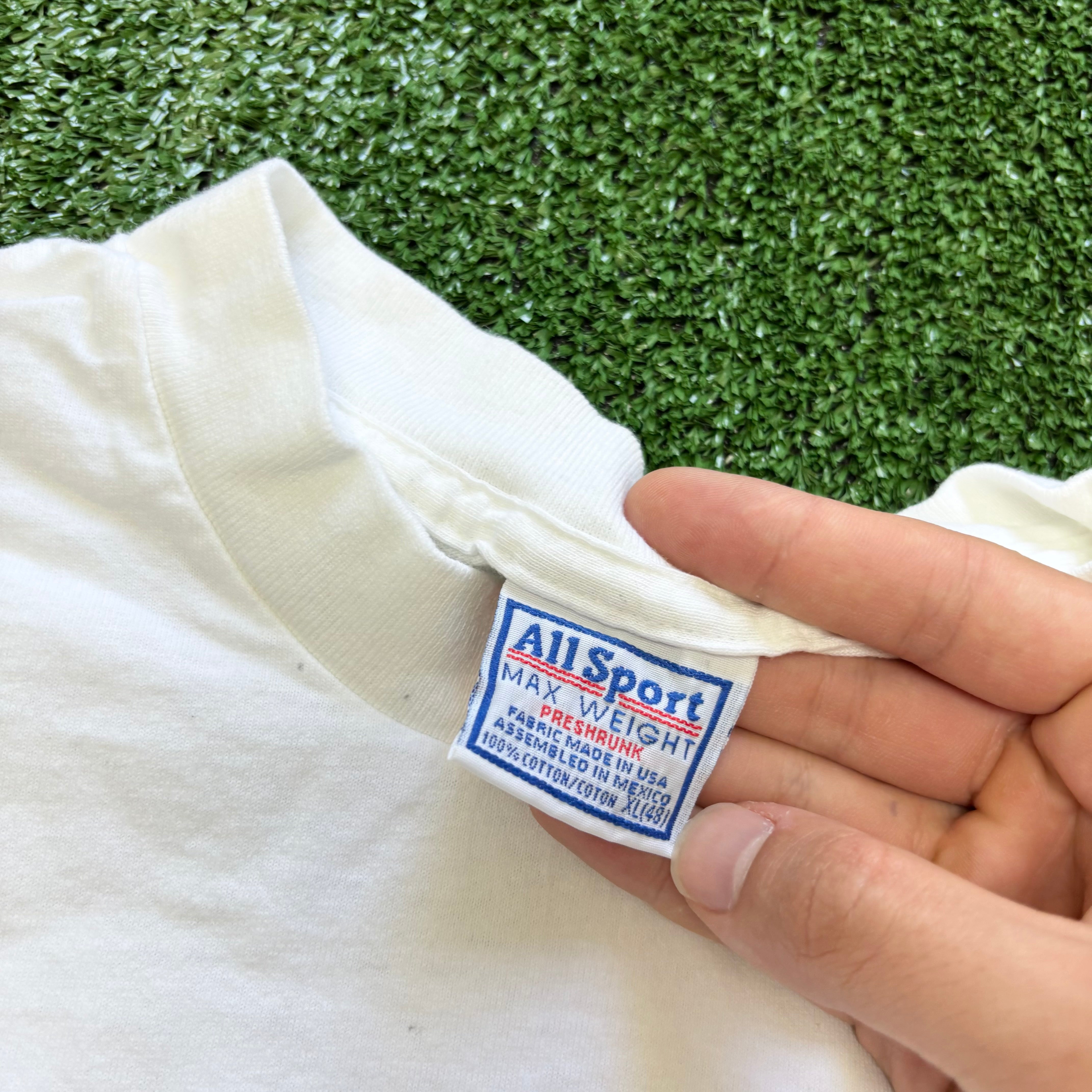 Vintage T Shirt Mens XL White Single Stitch Graphic Print 90s USA