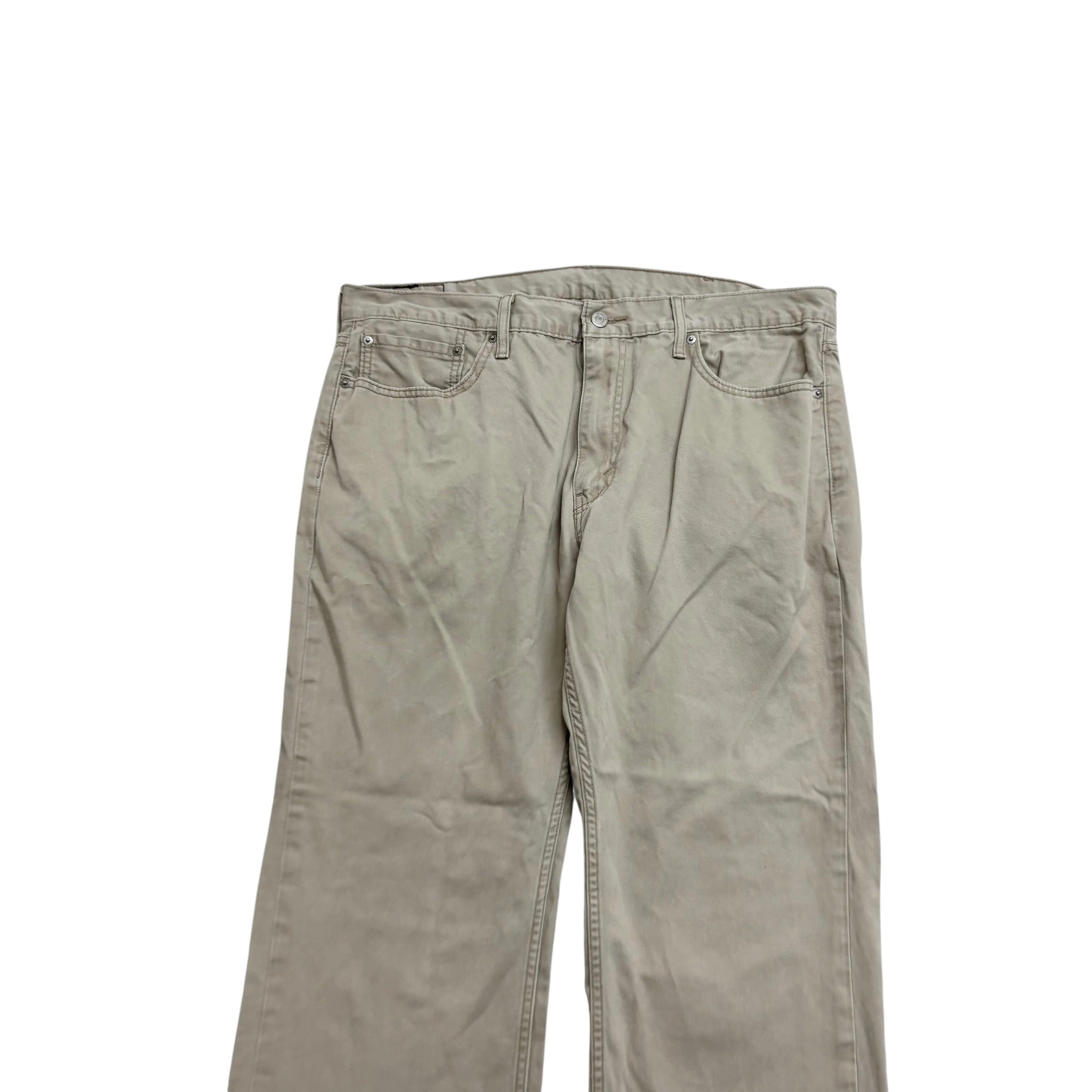 Levis 559 Trousers W38 L29 Mens Cream Baggy Relaxed Straight Fit Pants (E)