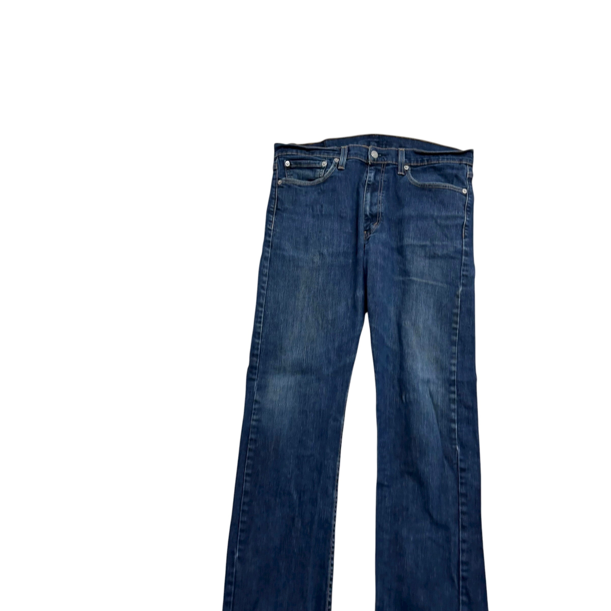 Levis 513 Jeans W33 L29 Mens Dark Blue Slim Straight Fit Stretch Denim (F)