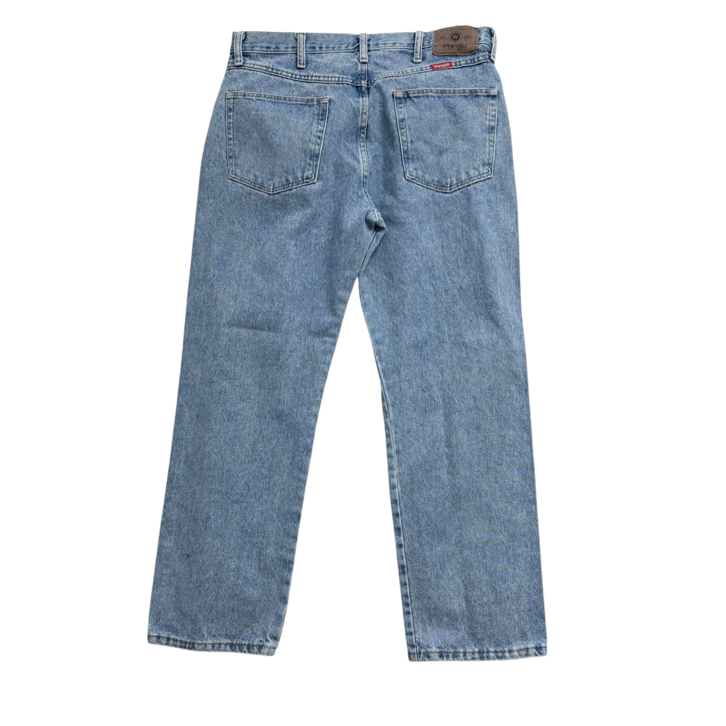 Wrangler Jeans W34 L29 Mens Regular Straight Fit Light Blue Denim (F)