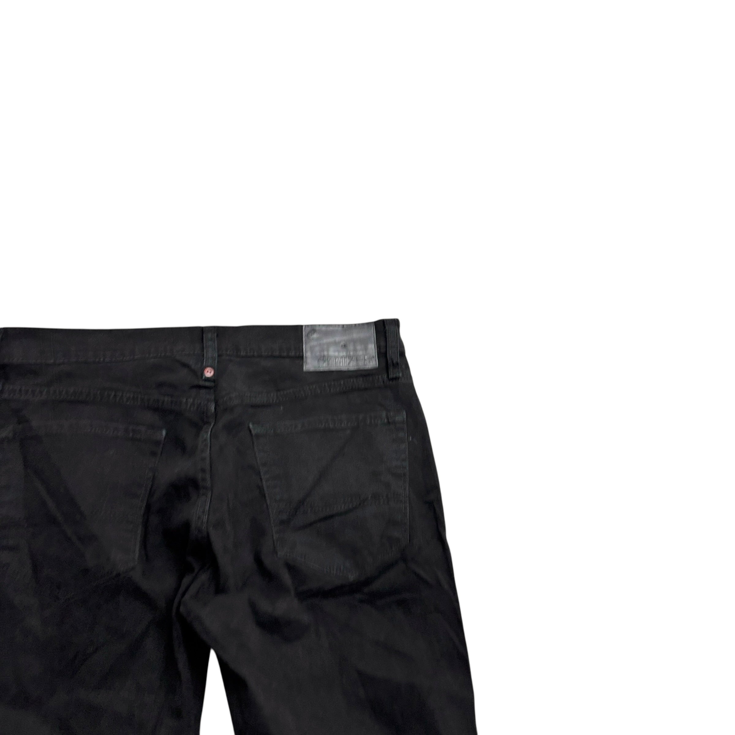 Levis Denizen Jeans W33 L30 Mens Black Skinny Fit Stretch Denim (E)